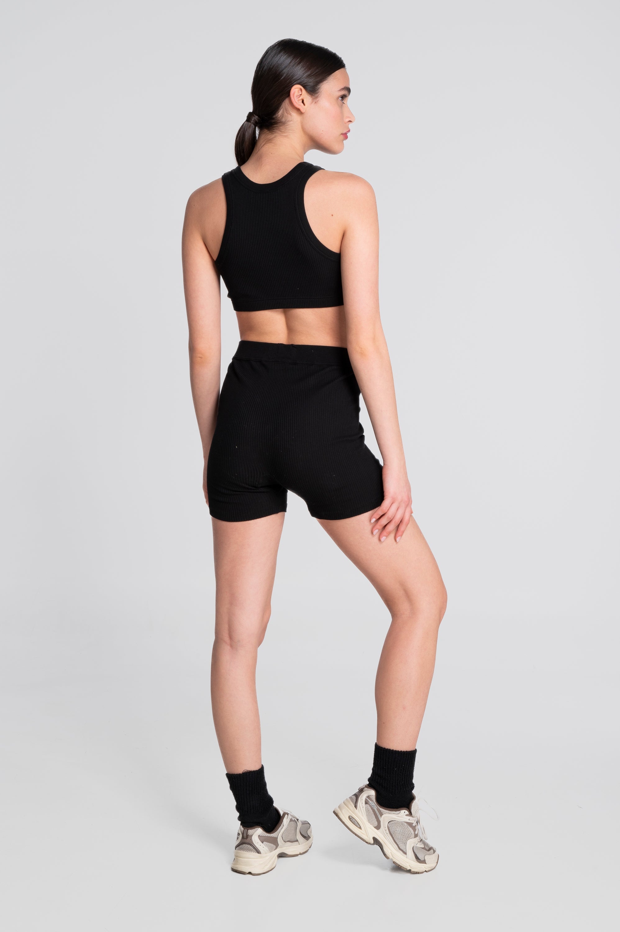 Cotton halterneck crop top 7168