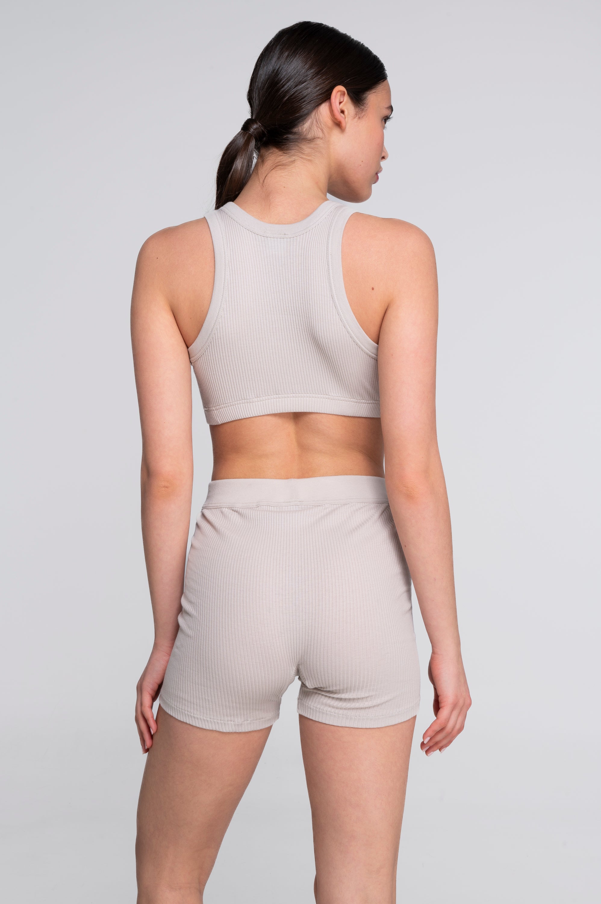 Cotton halterneck crop top 7168