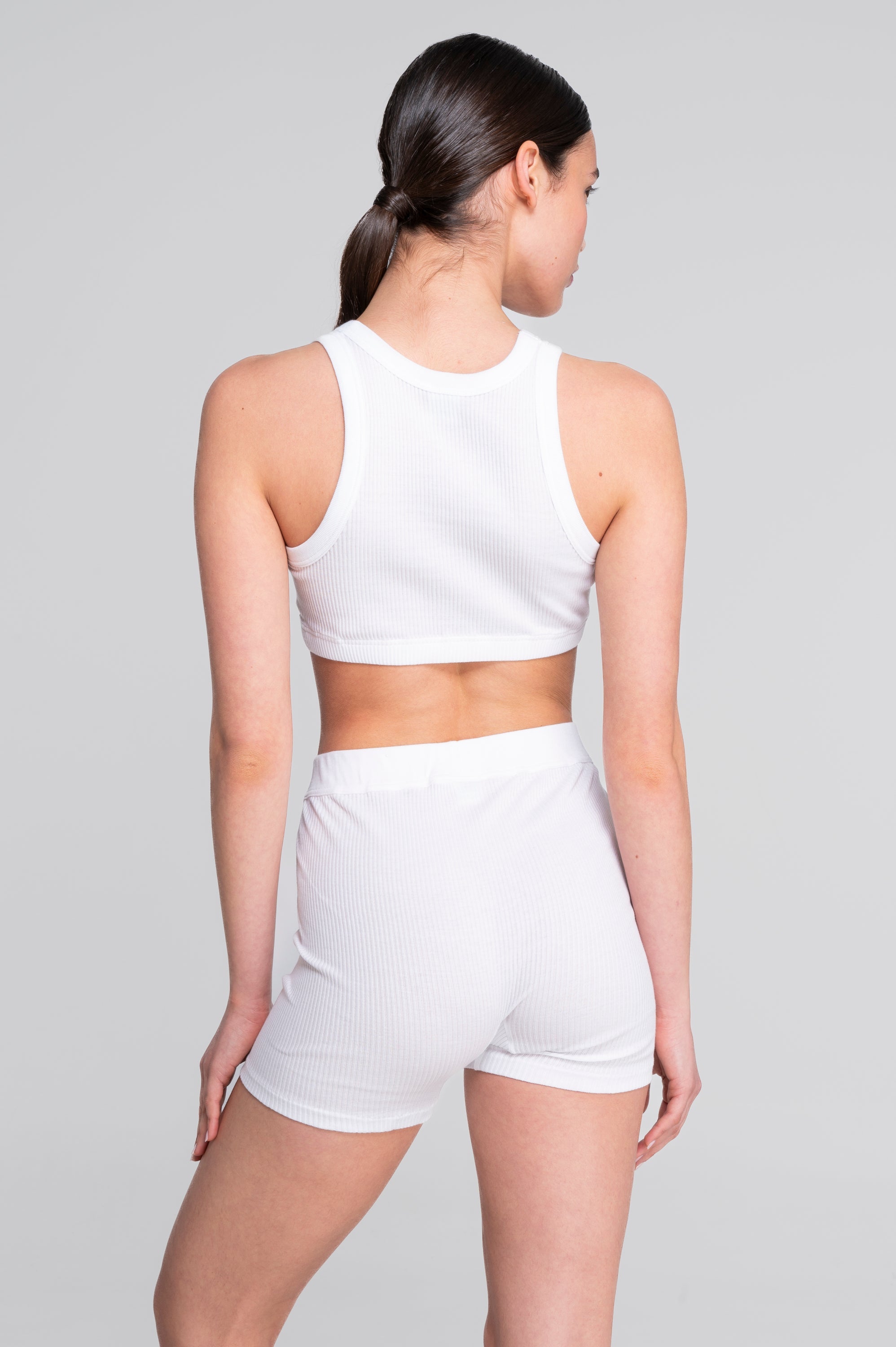 Cotton halterneck crop top 7168