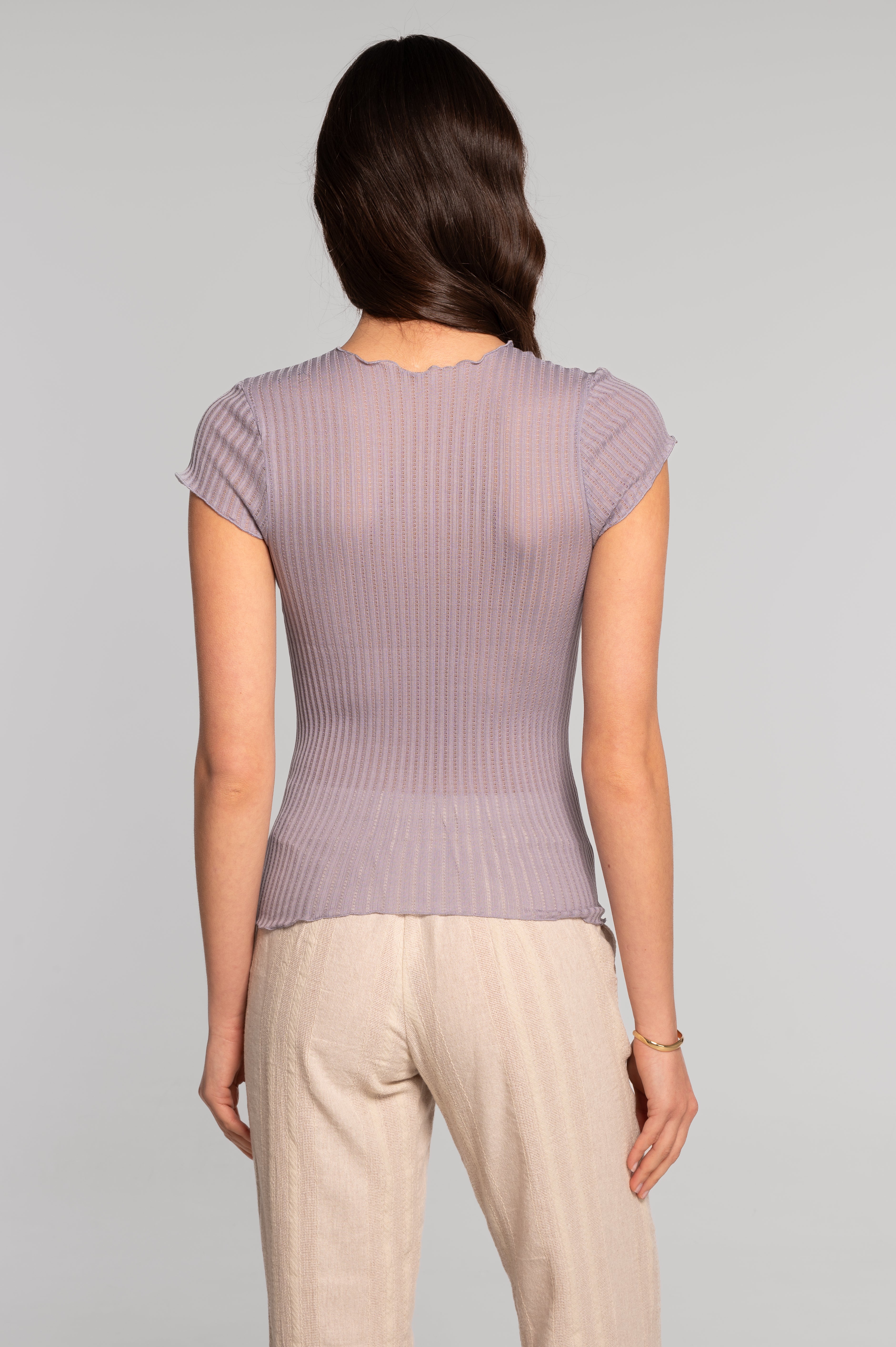 Short sleeves top in ajouré Filoscozia 3117