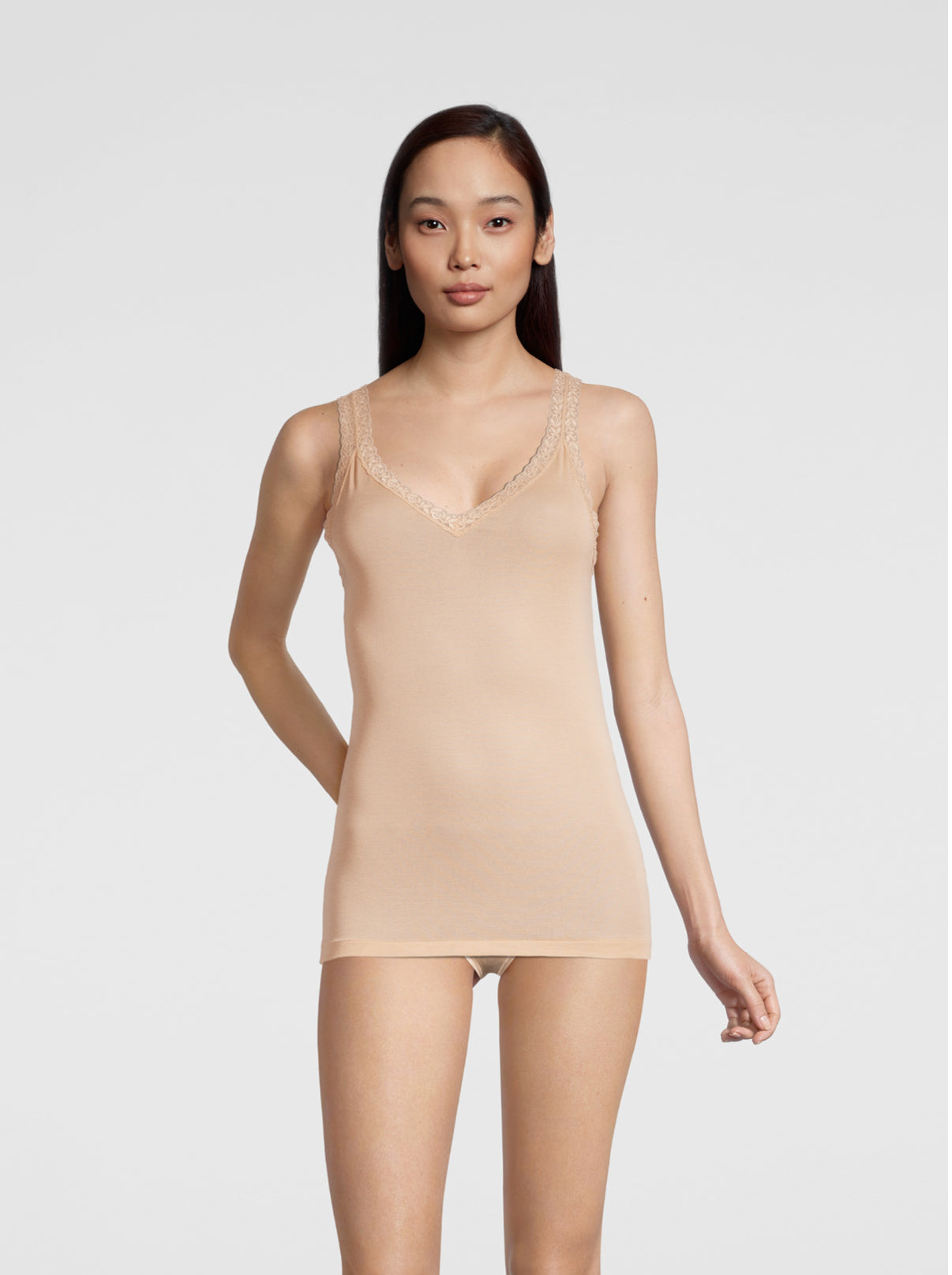 Filoscozia® Tank Top with leavers lace 314 - Oscalito