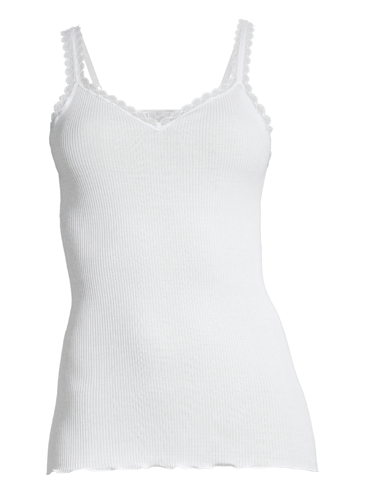 Filoscozia Spaghetti Top with Leavers Lace 3170 - Oscalito