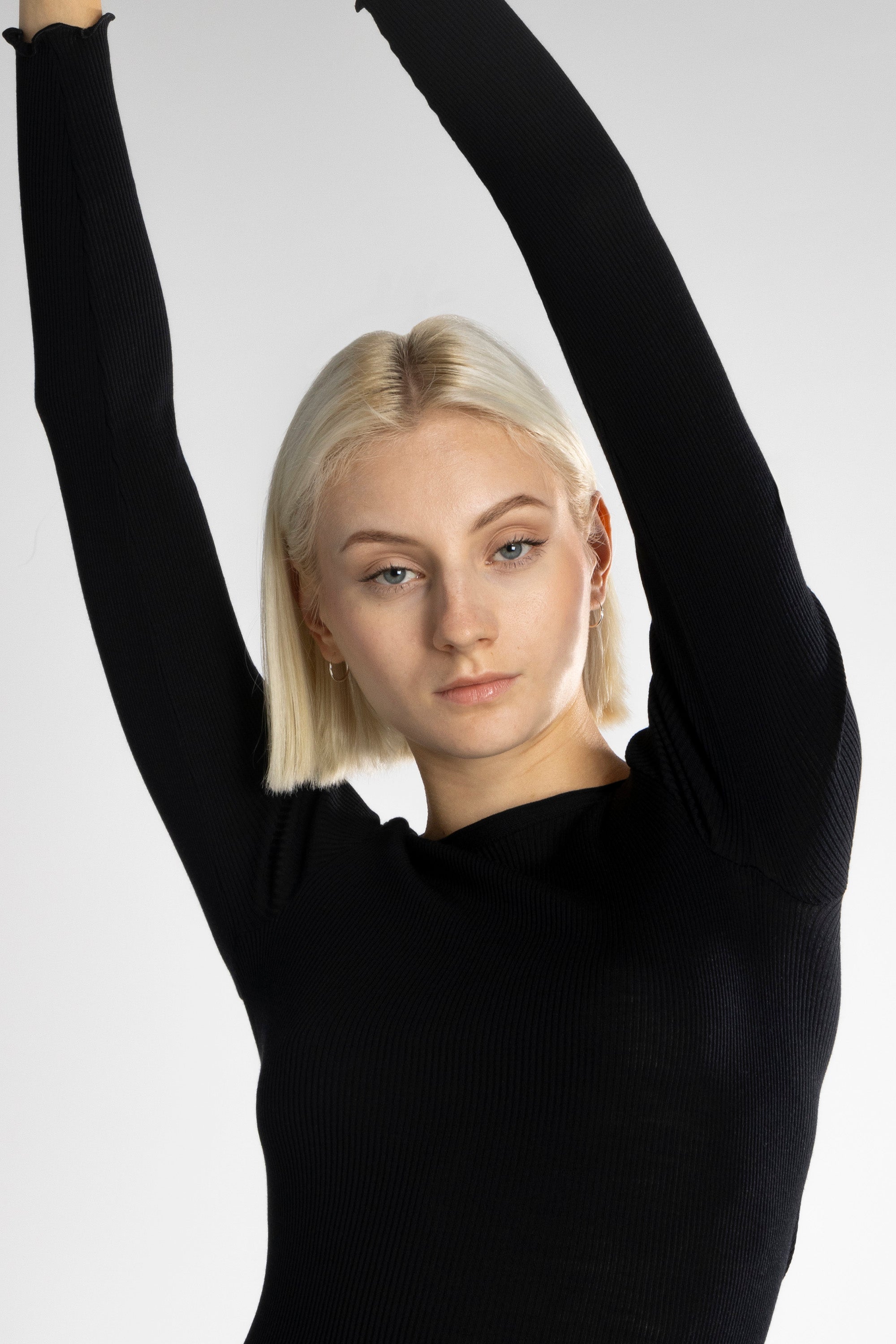 Wool and silk long sleeves roundneck shirt 3446R