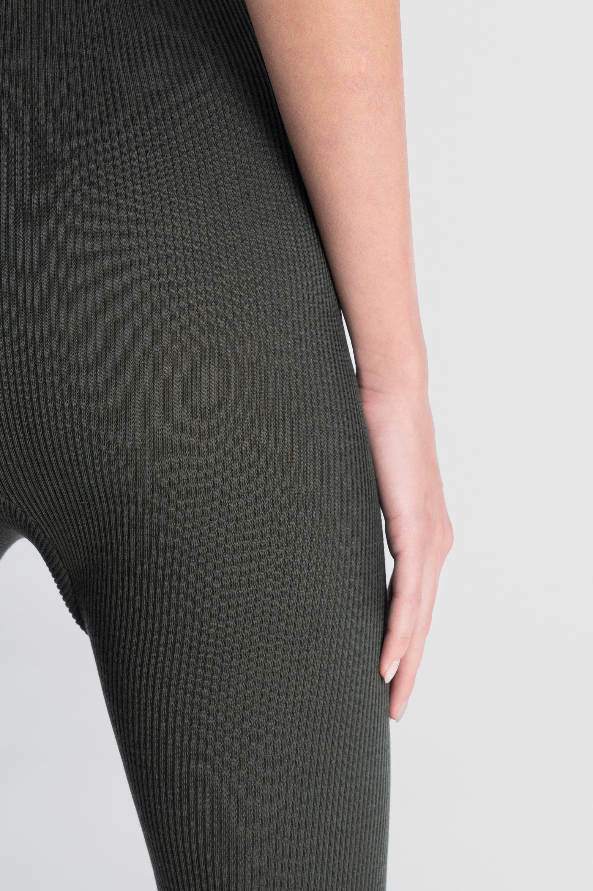 Wool and silk tubolar ribbed leggings 3449