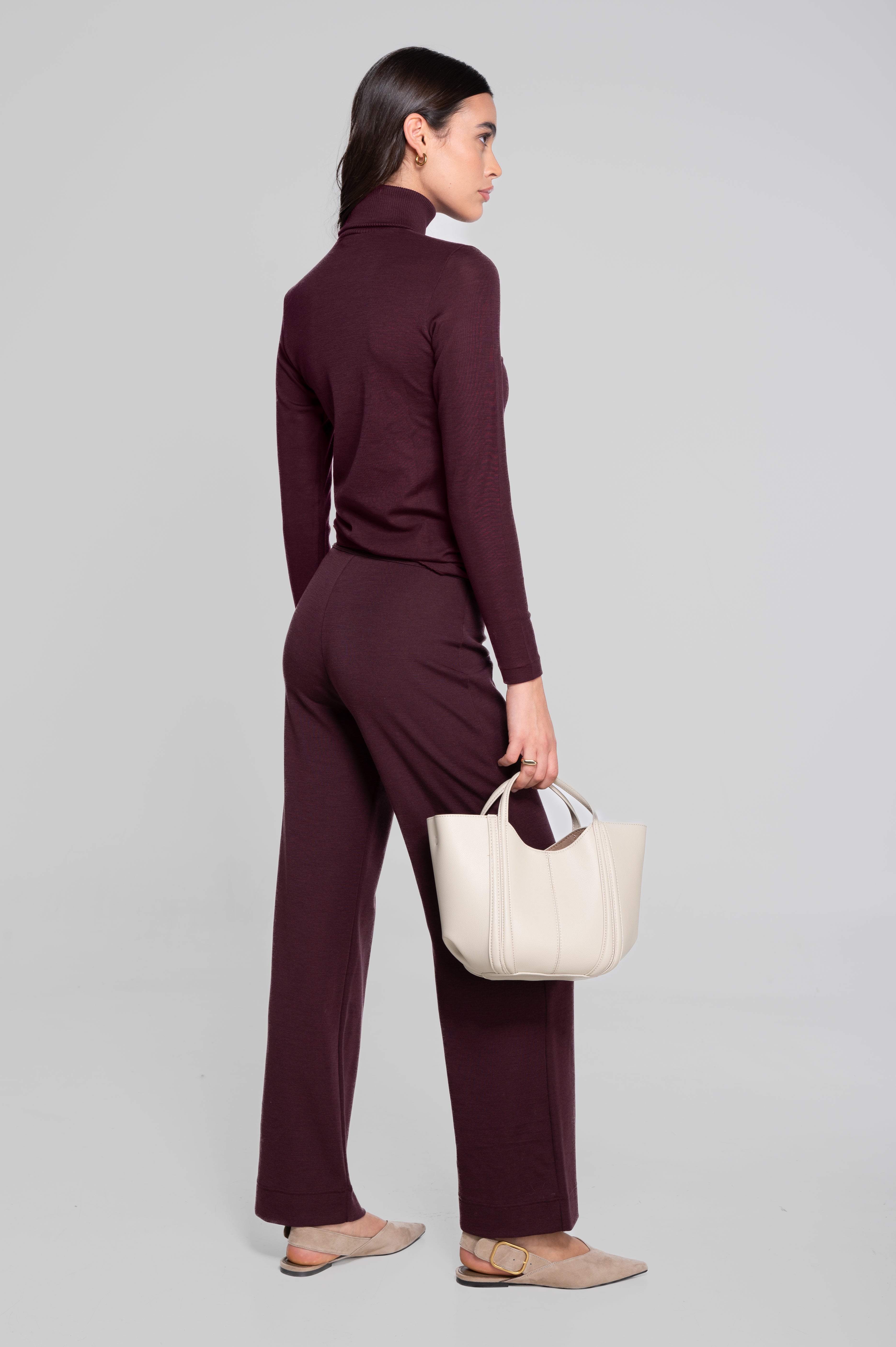 Wide-leg wool and silk trousers 5681