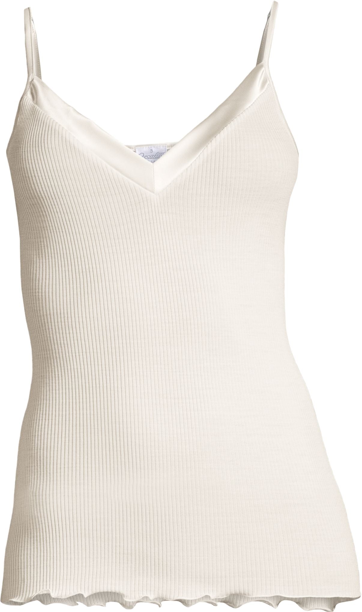 Elegance Satin Wool and Silk V neck camisole 4245 - Oscalito