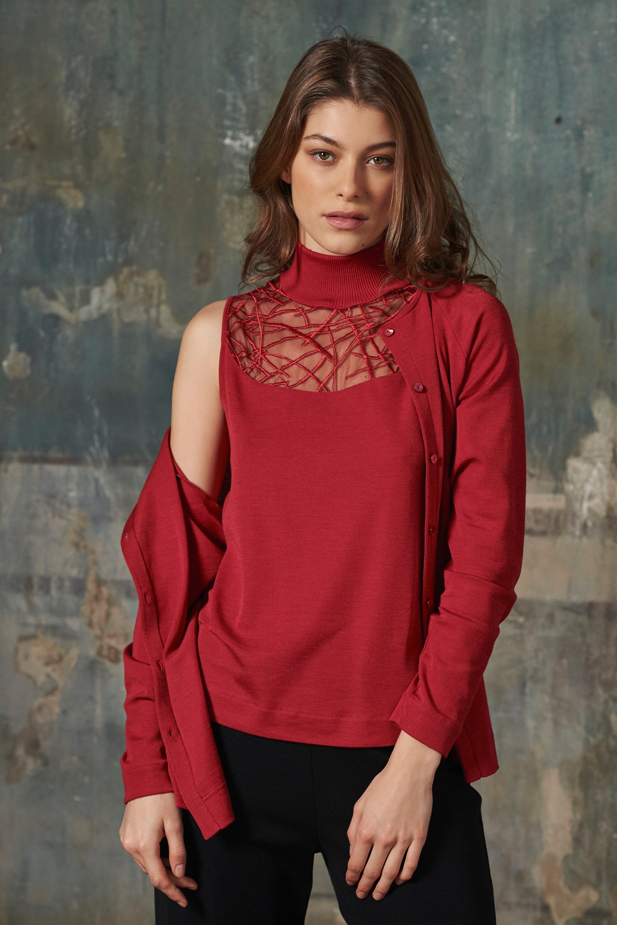 Cardigan Woman Wool and Silk 3468 - Oscalito