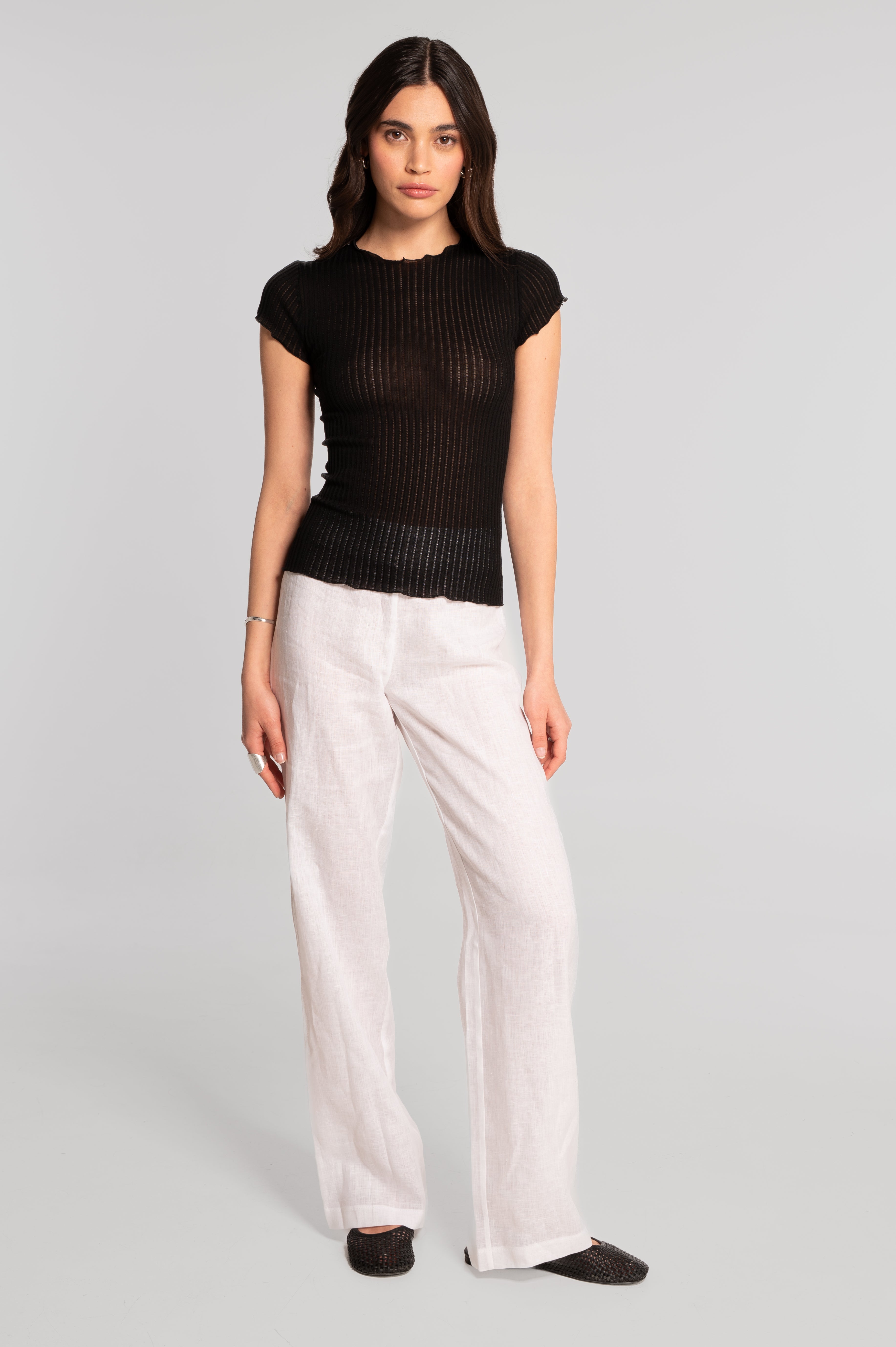 Short sleeves top in ajouré Filoscozia 3117