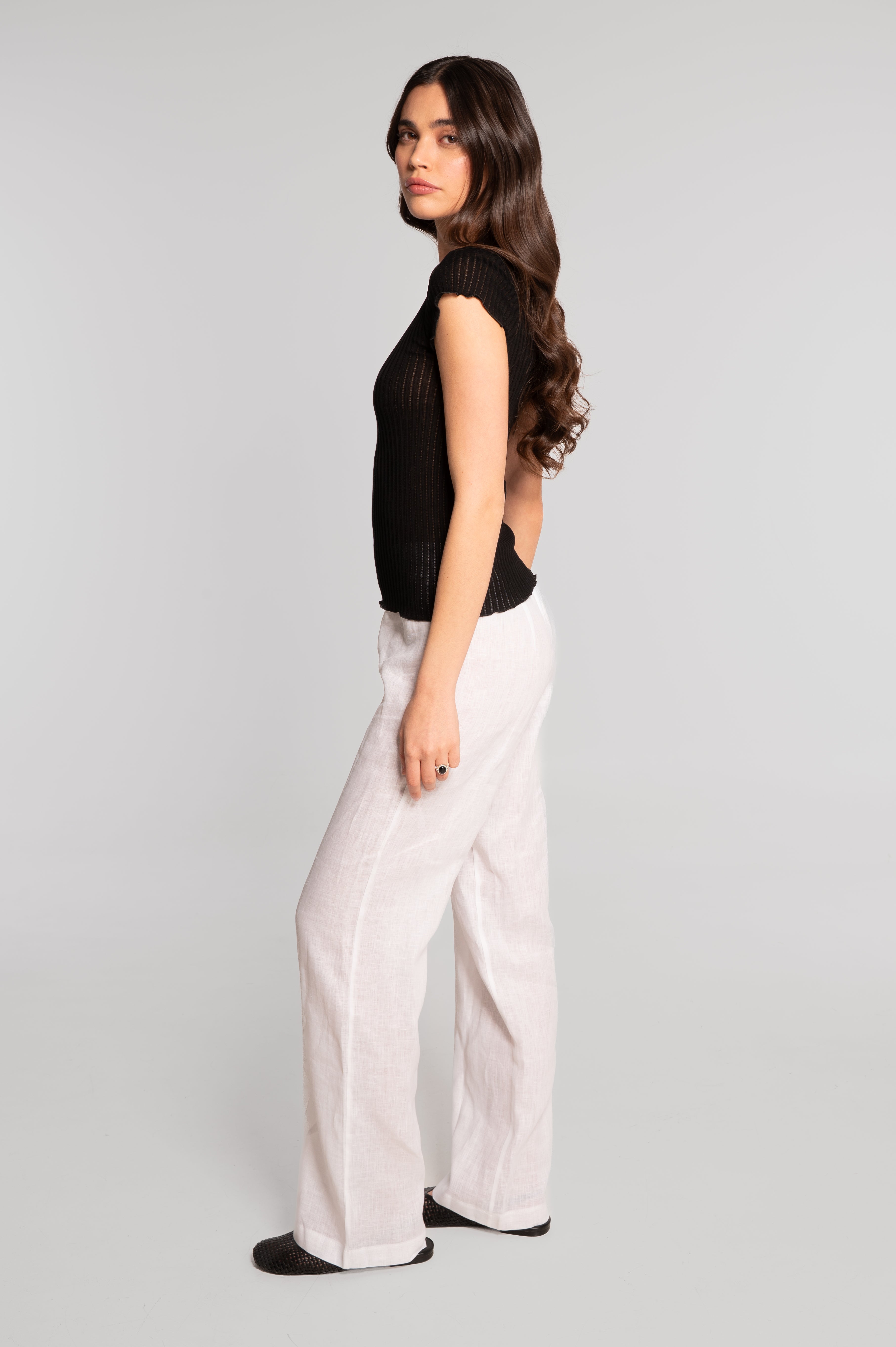Short sleeves top in ajouré Filoscozia 3117