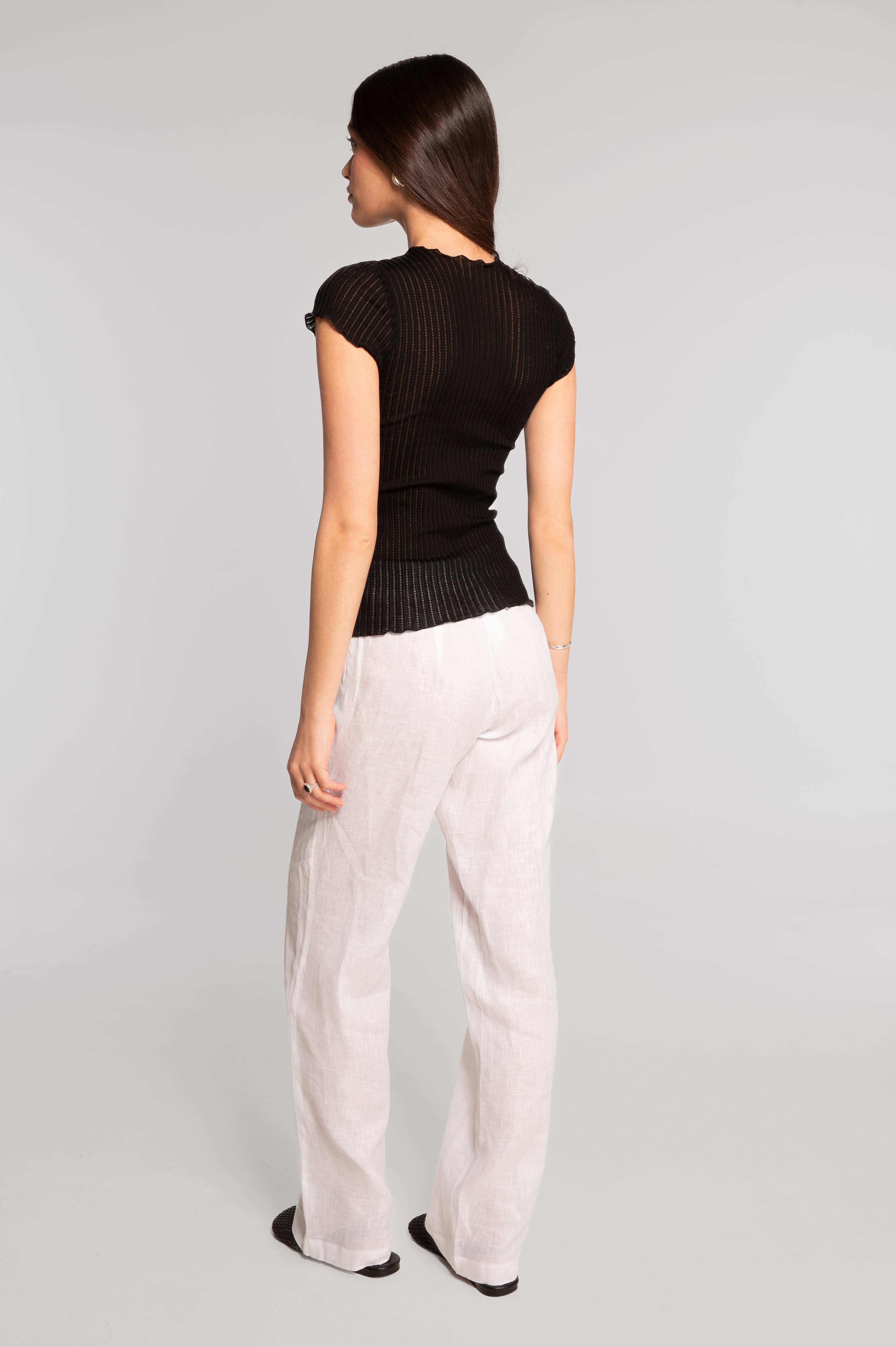 Short sleeves top in ajouré Filoscozia 3117