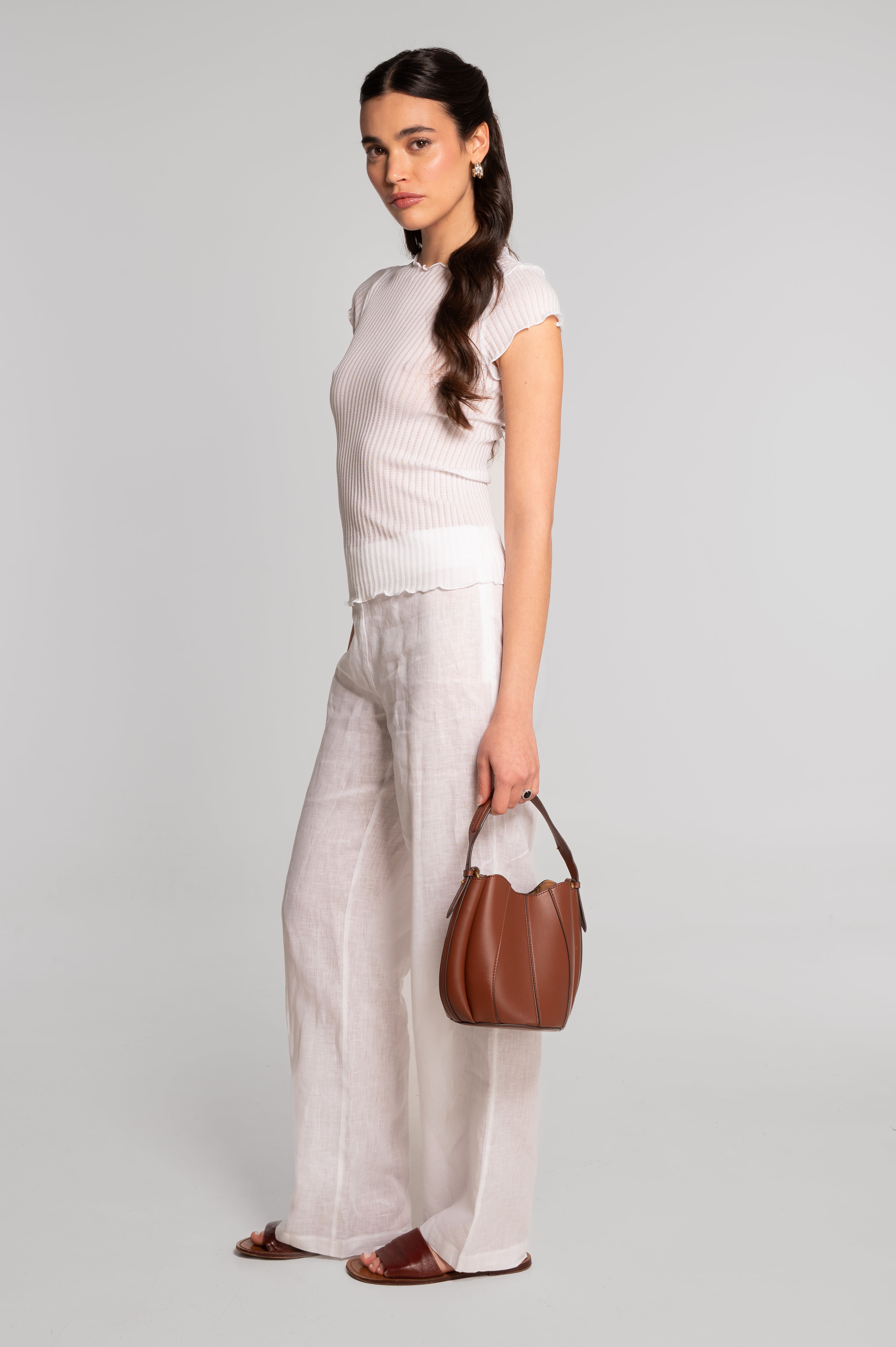 Short sleeves top in ajouré Filoscozia 3117
