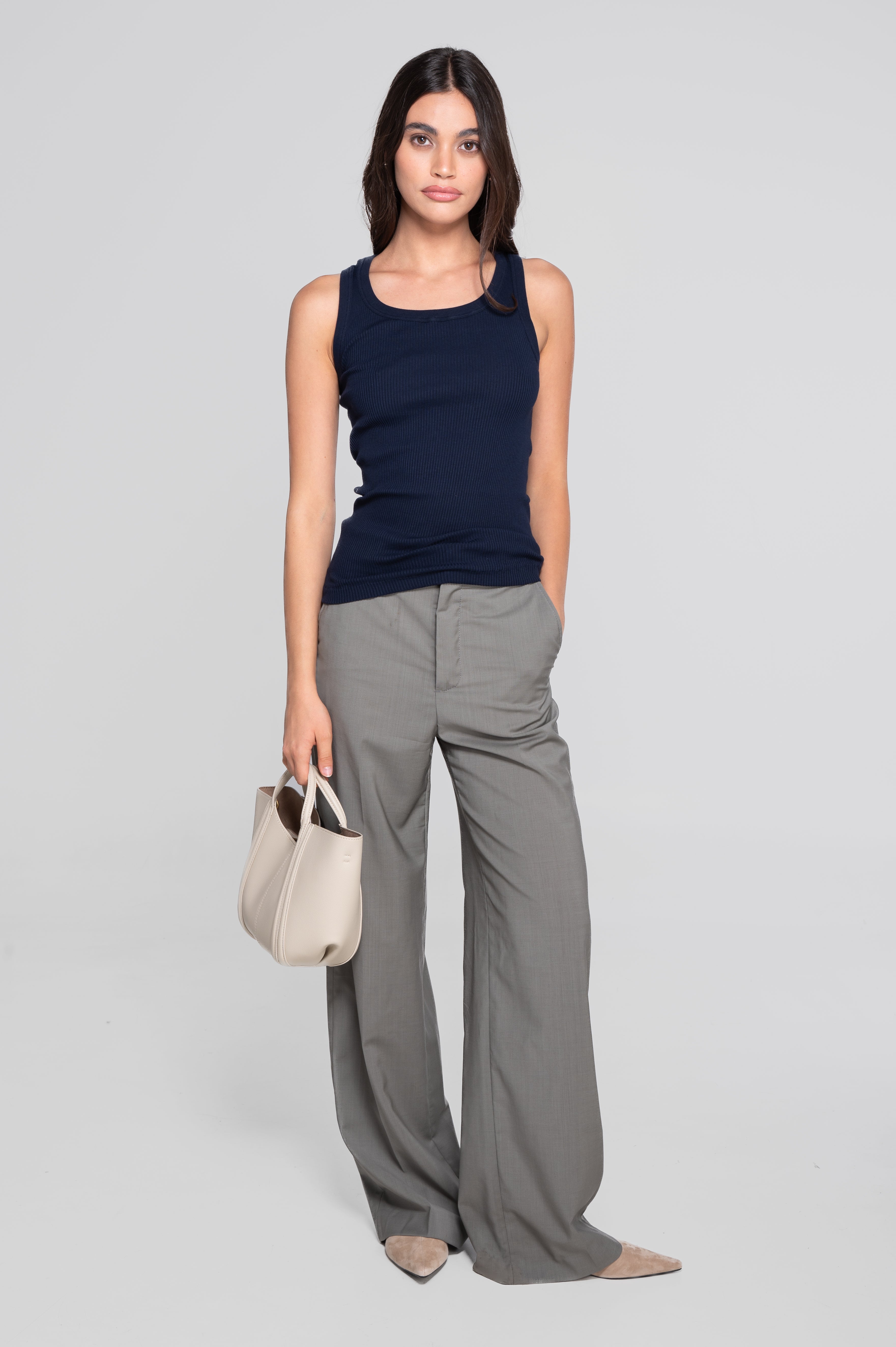 Set cotton women's tank top 7165 + women's cotton top 7166