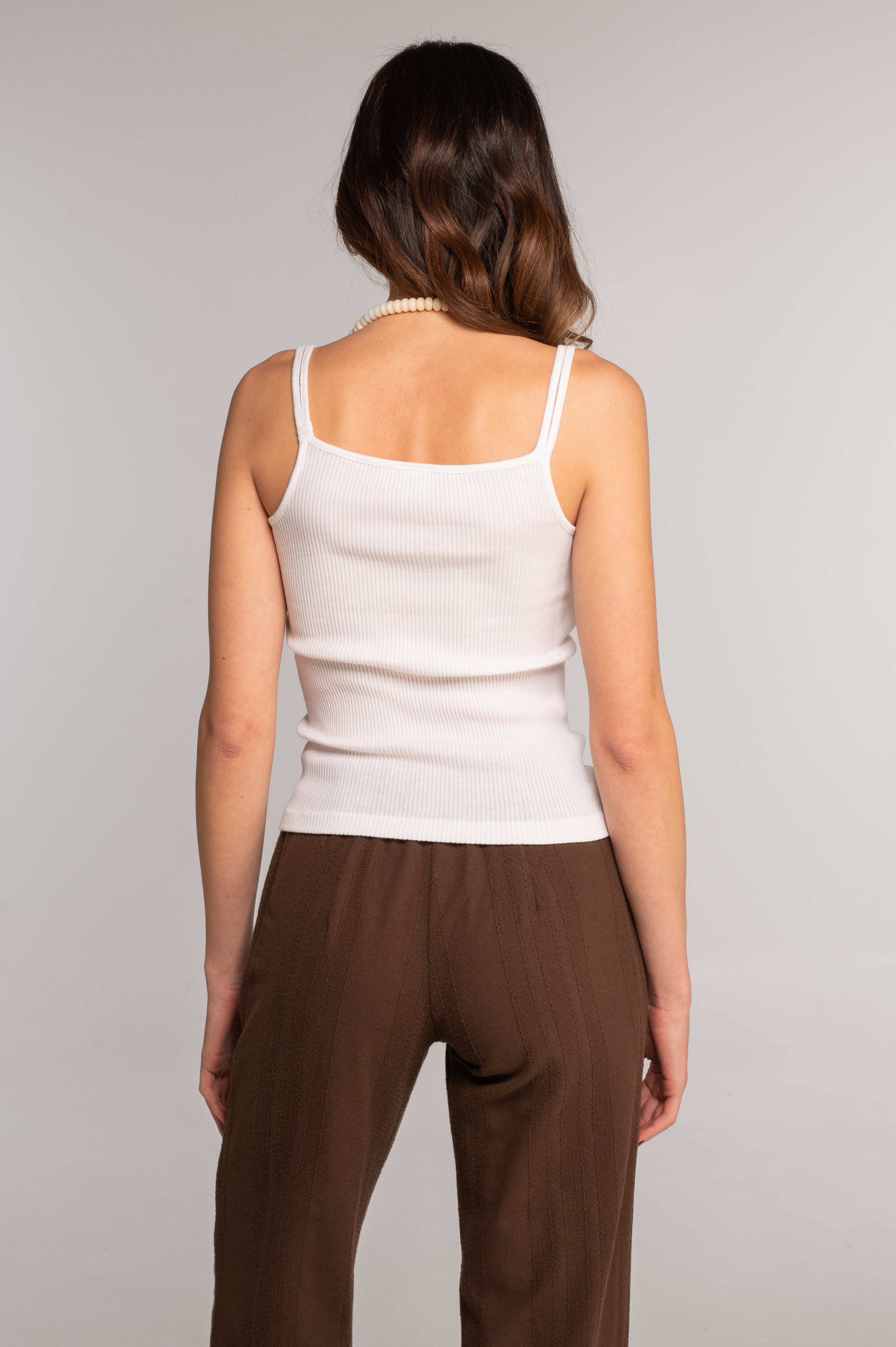 Cotton camisole top with double straps 7170