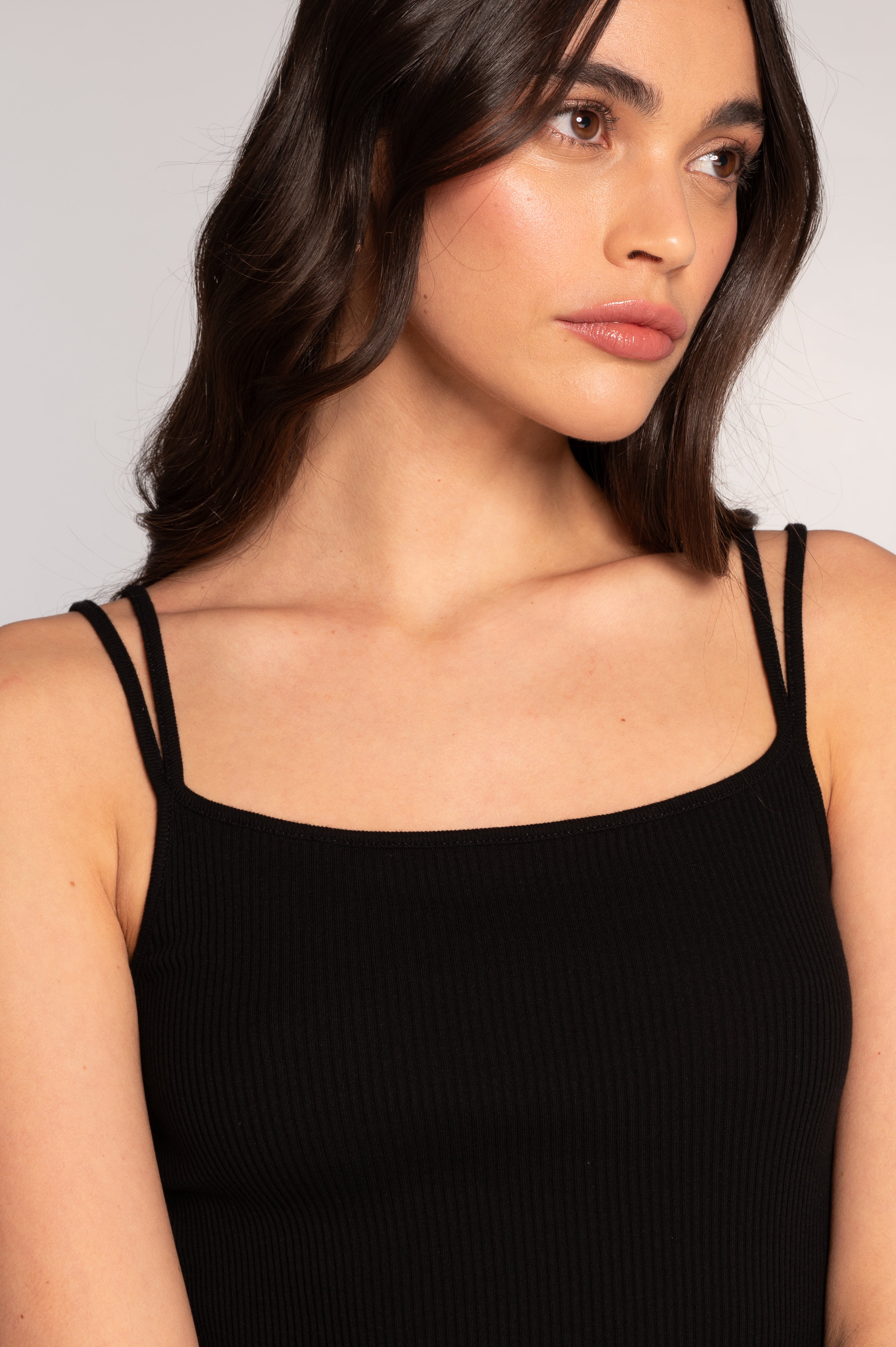 Cotton camisole top with double straps 7170
