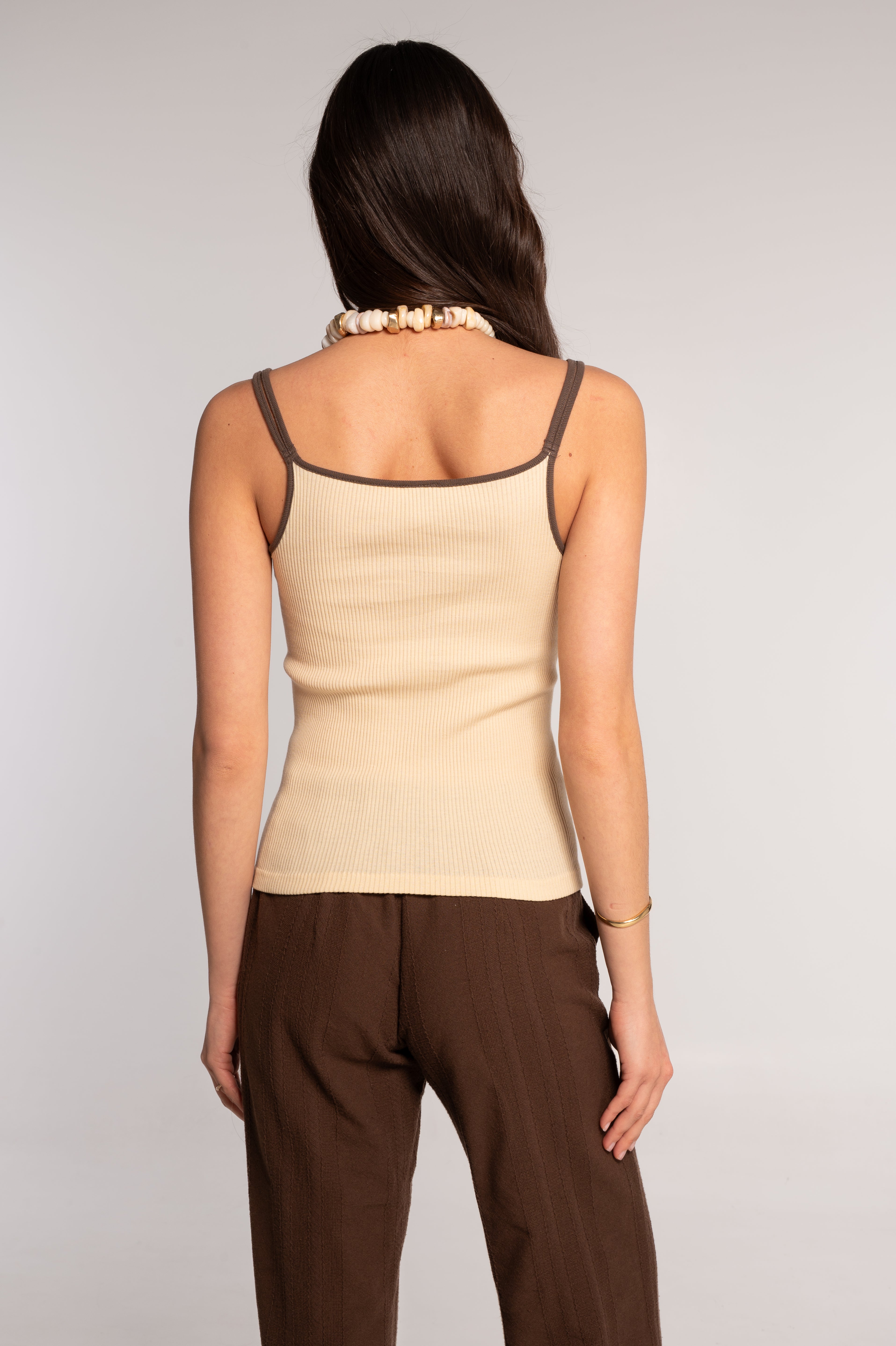 Cotton camisole top with double straps 7170
