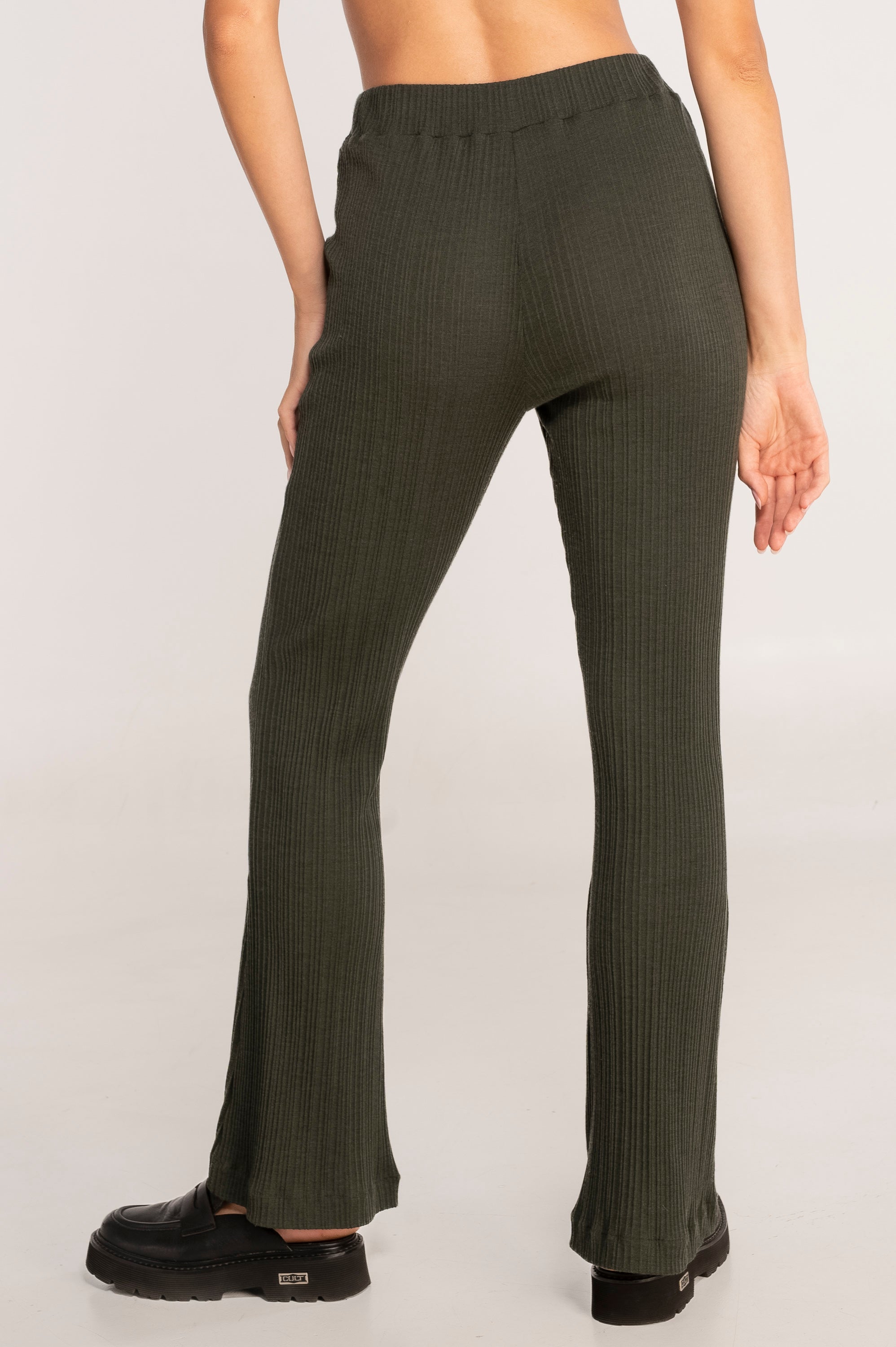 Wool and silk long flared trousers 7469