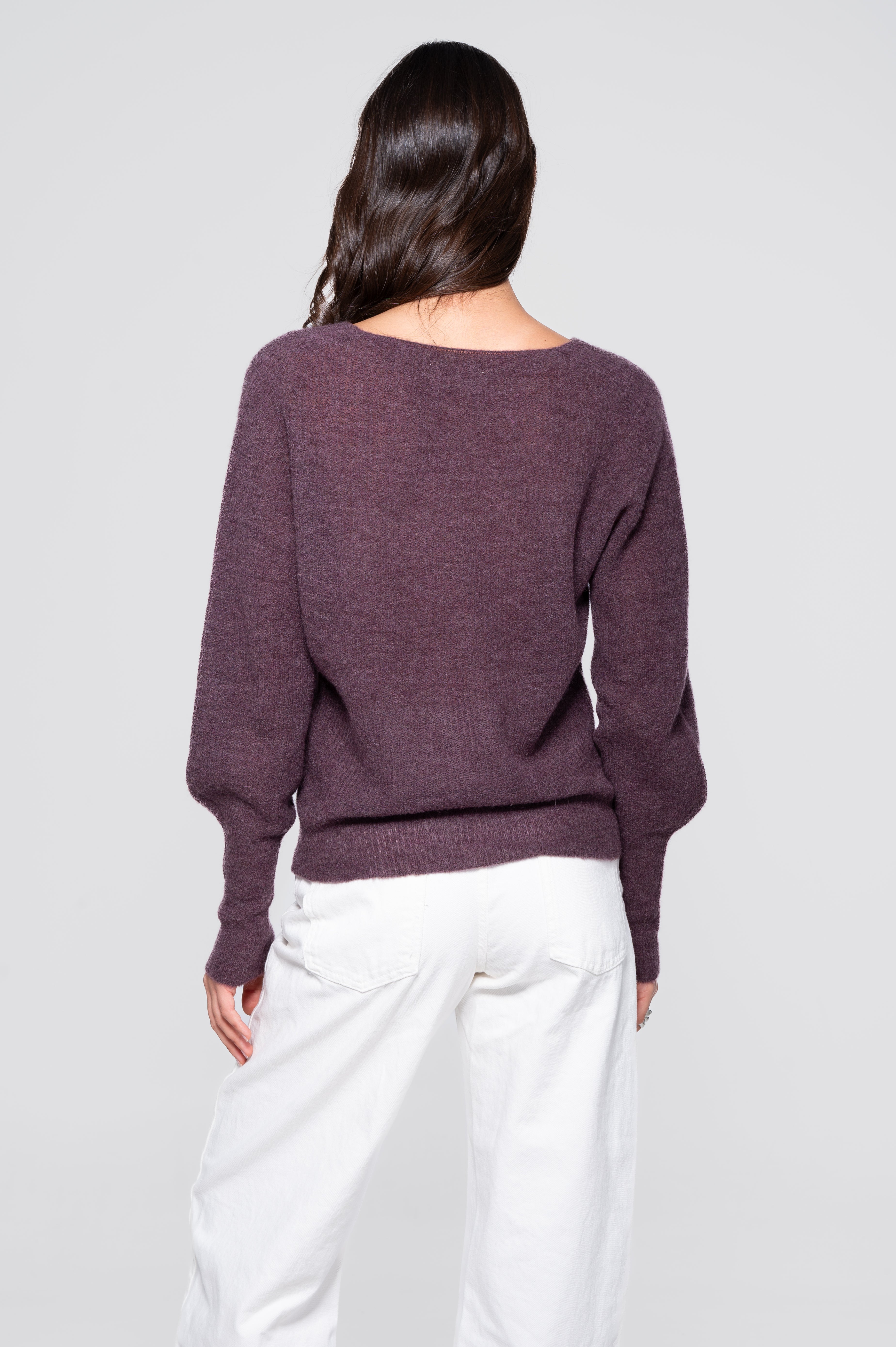 V neck pullover in alpaca 7483