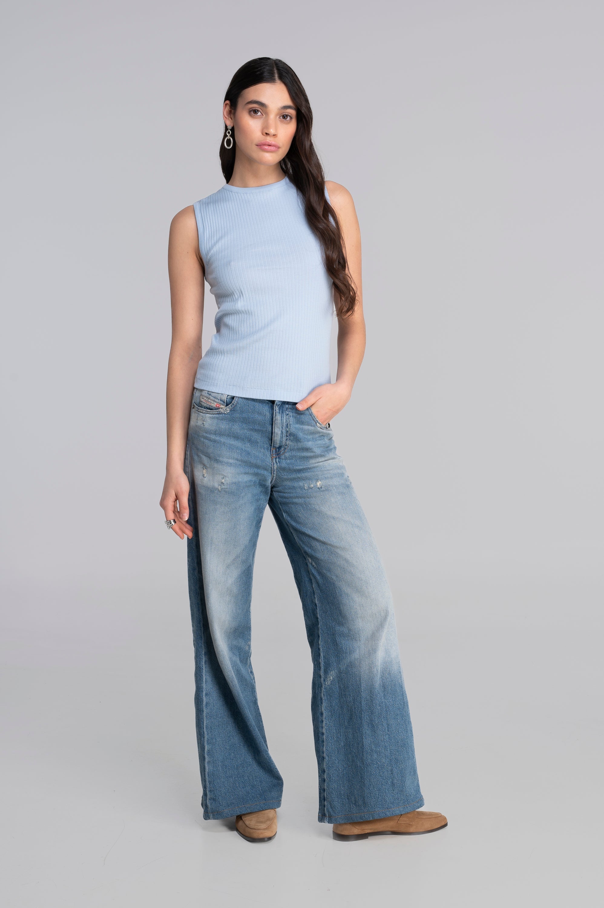 Cotton round neck top 7562