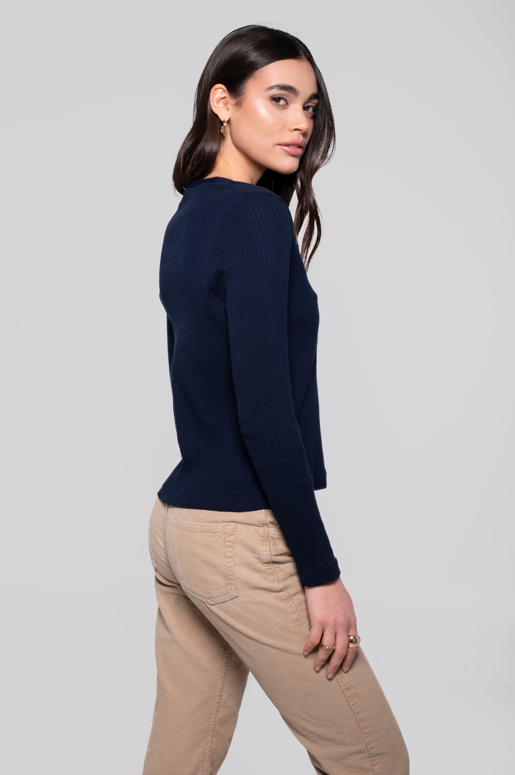 Cotton long sleeves cardigan 7564