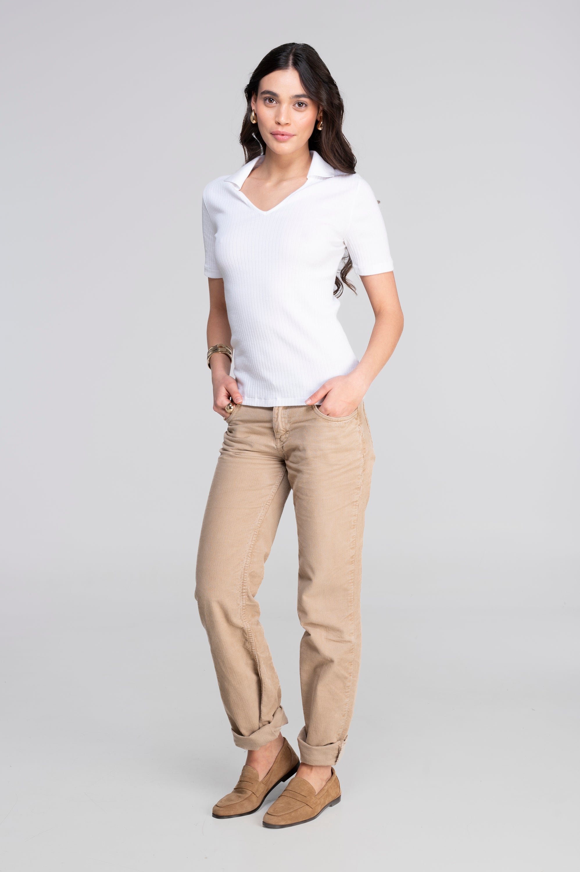 Cotton short sleeves polo shirt 7566
