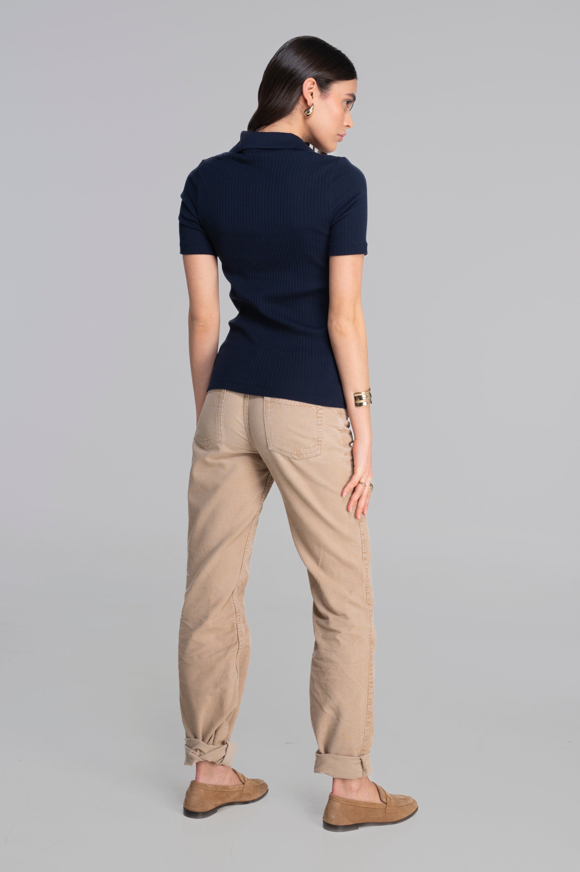 Cotton short sleeves polo shirt 7566