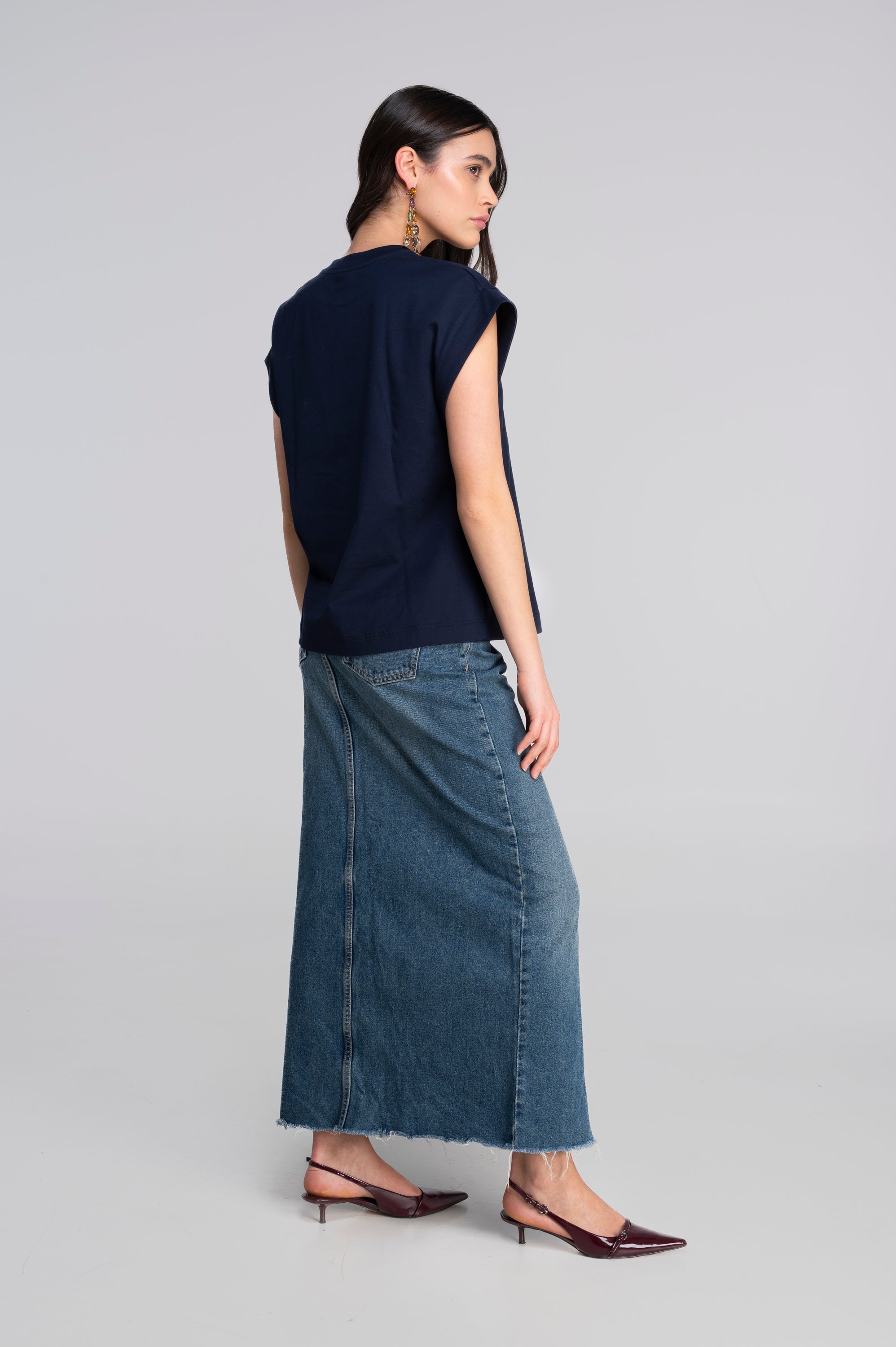 T-shirt with kimono sleeves in heavyweigh jersey cotton 7570