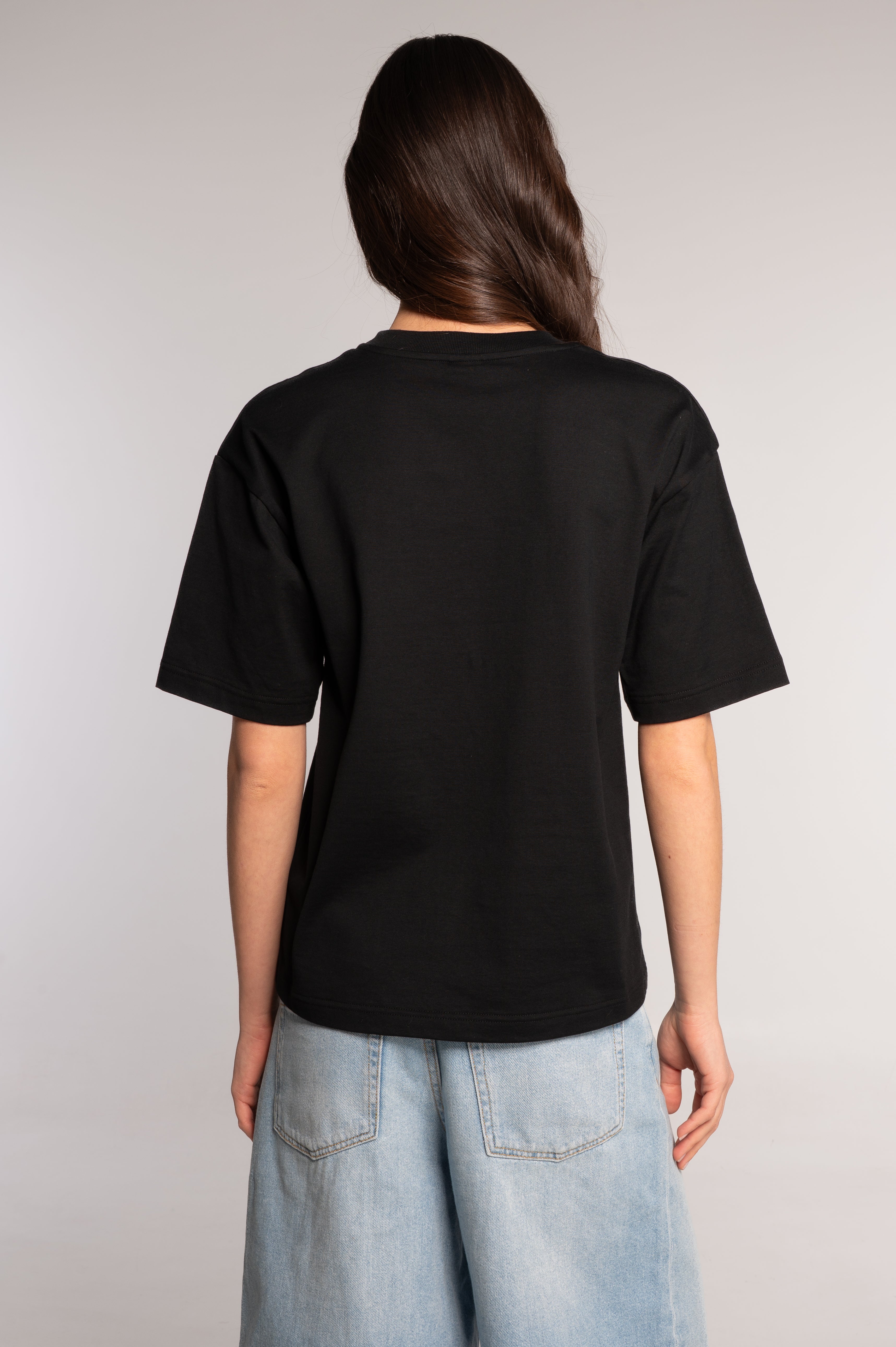 Round neck T-shirt in heavyweight jersey cotton 7571