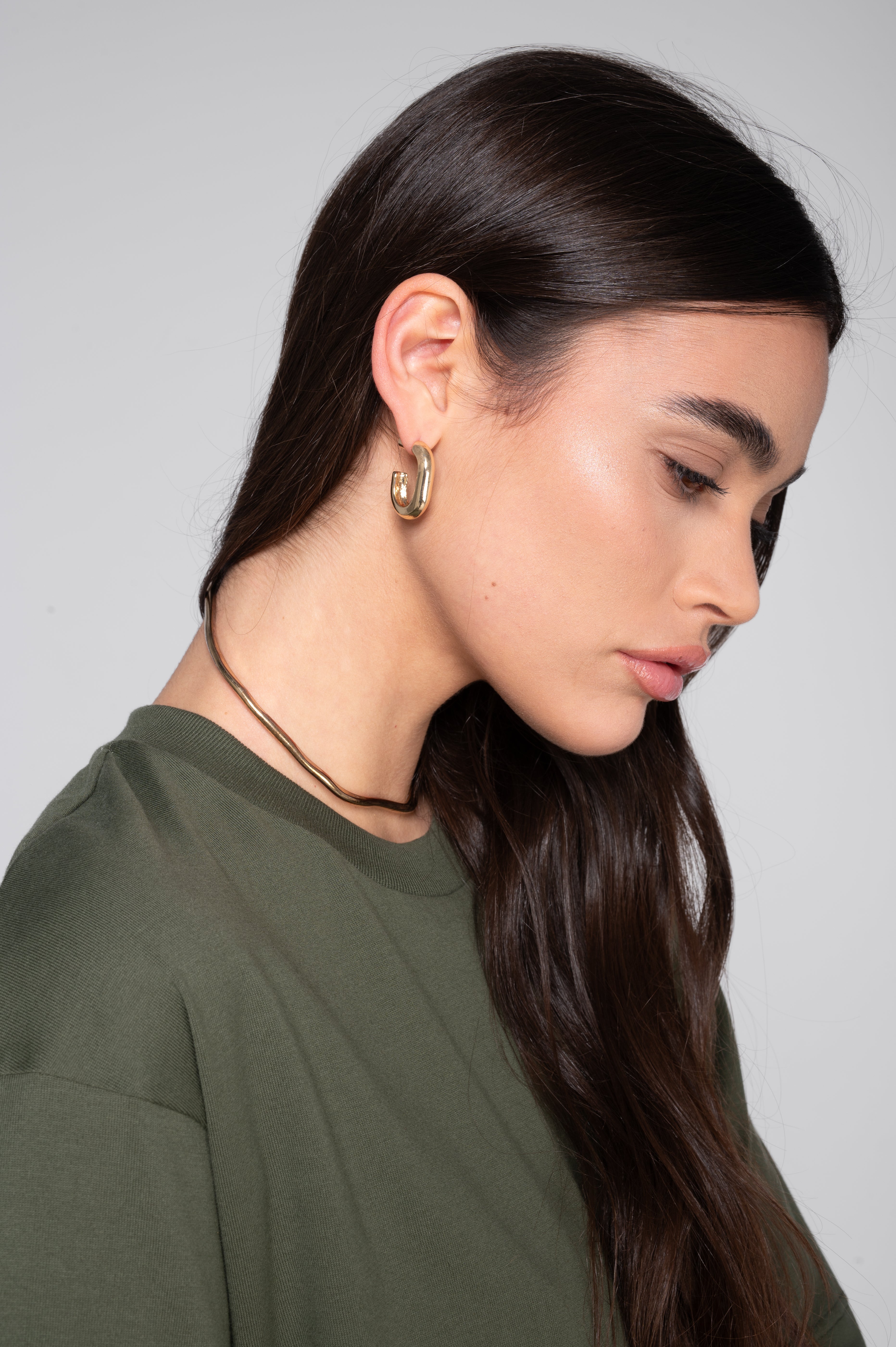Round neck T-shirt in heavyweight jersey cotton 7571