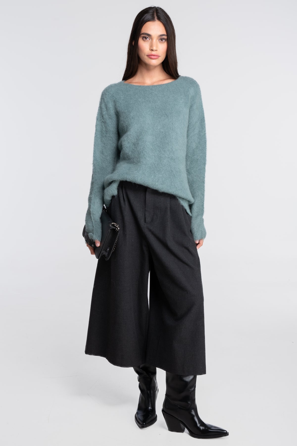 Roundneck pullover in alpaca blend 7667