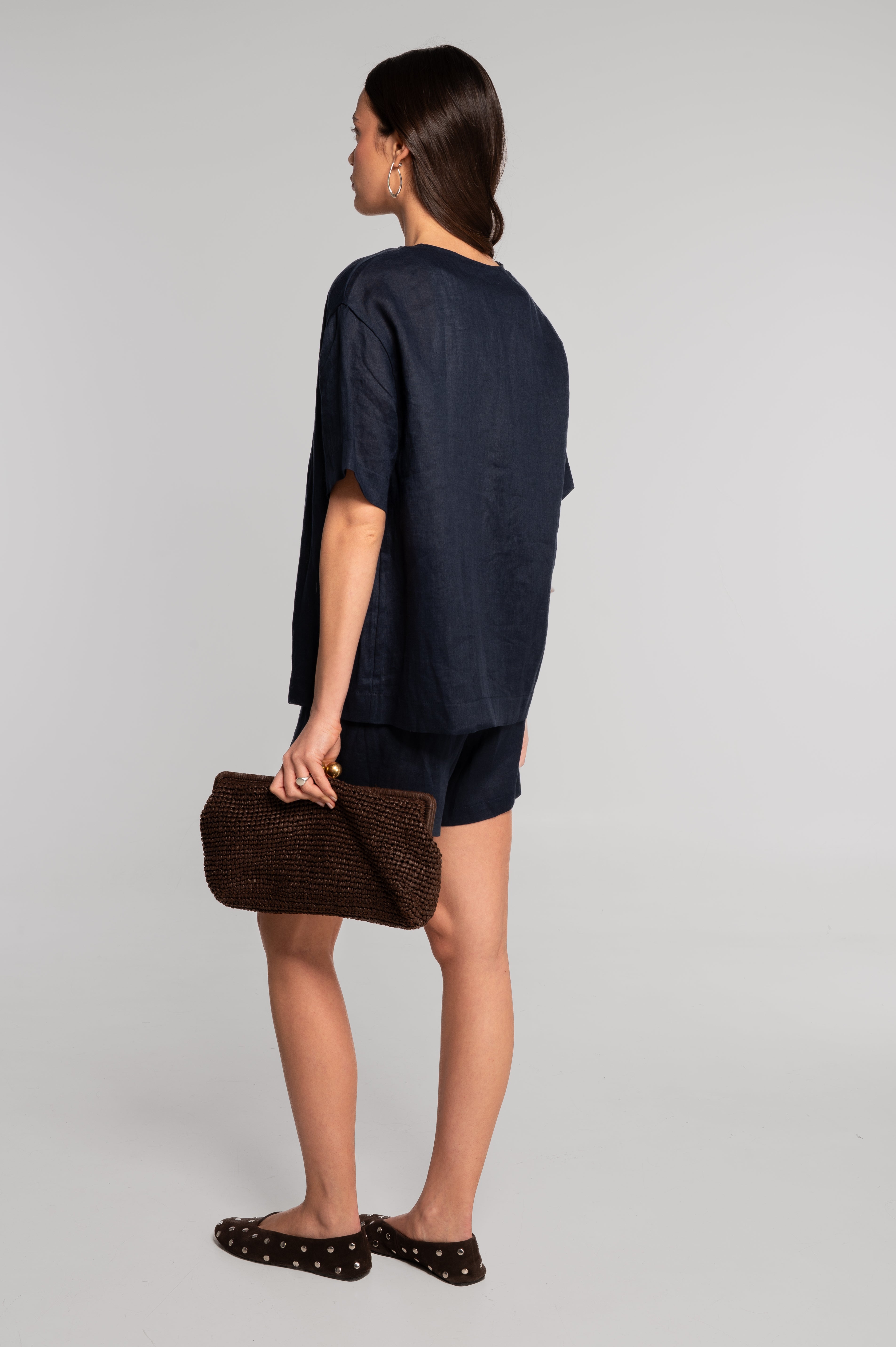 Linen kimono-style jacket 7742