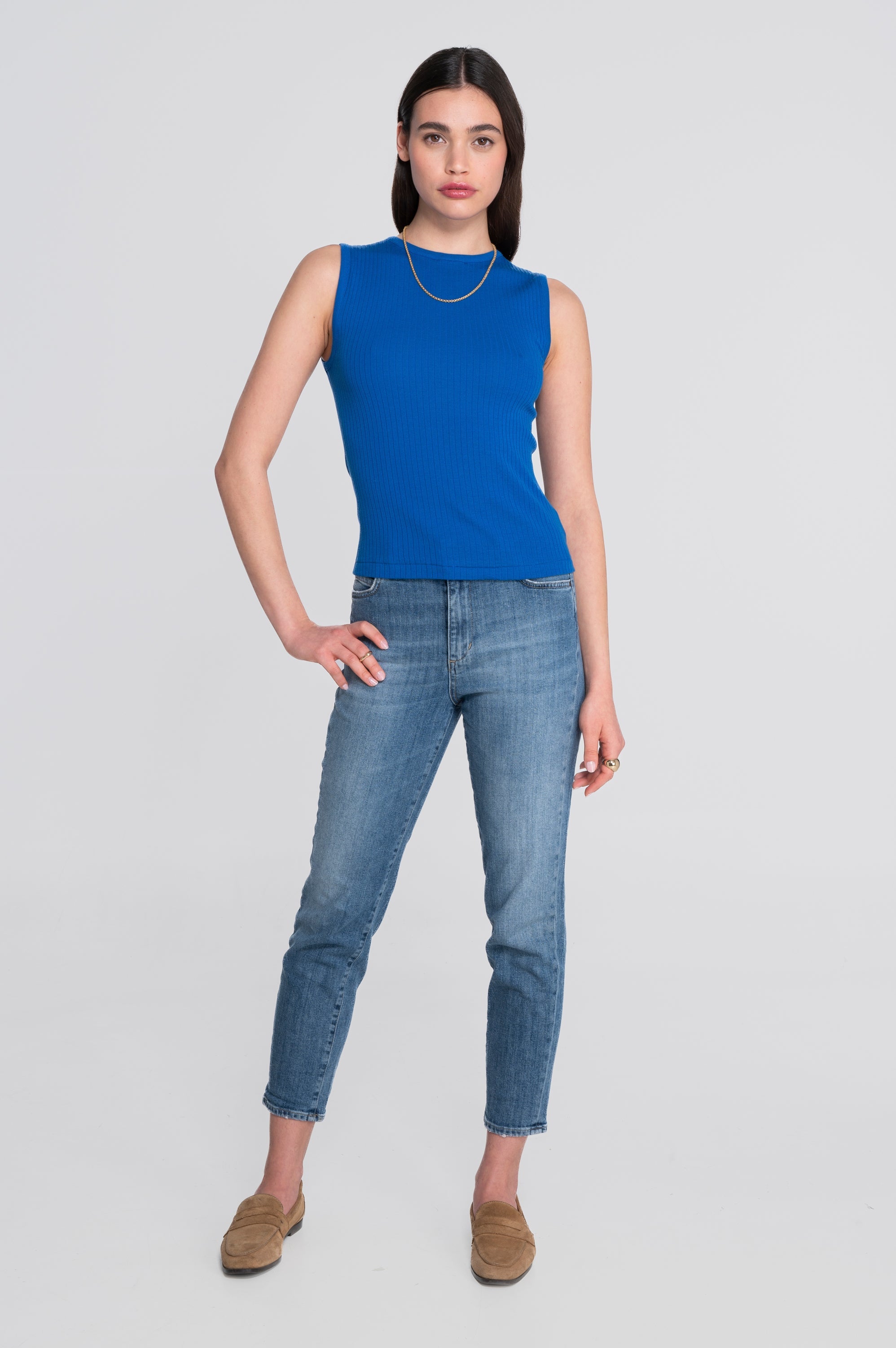 Cotton round neck top 7562