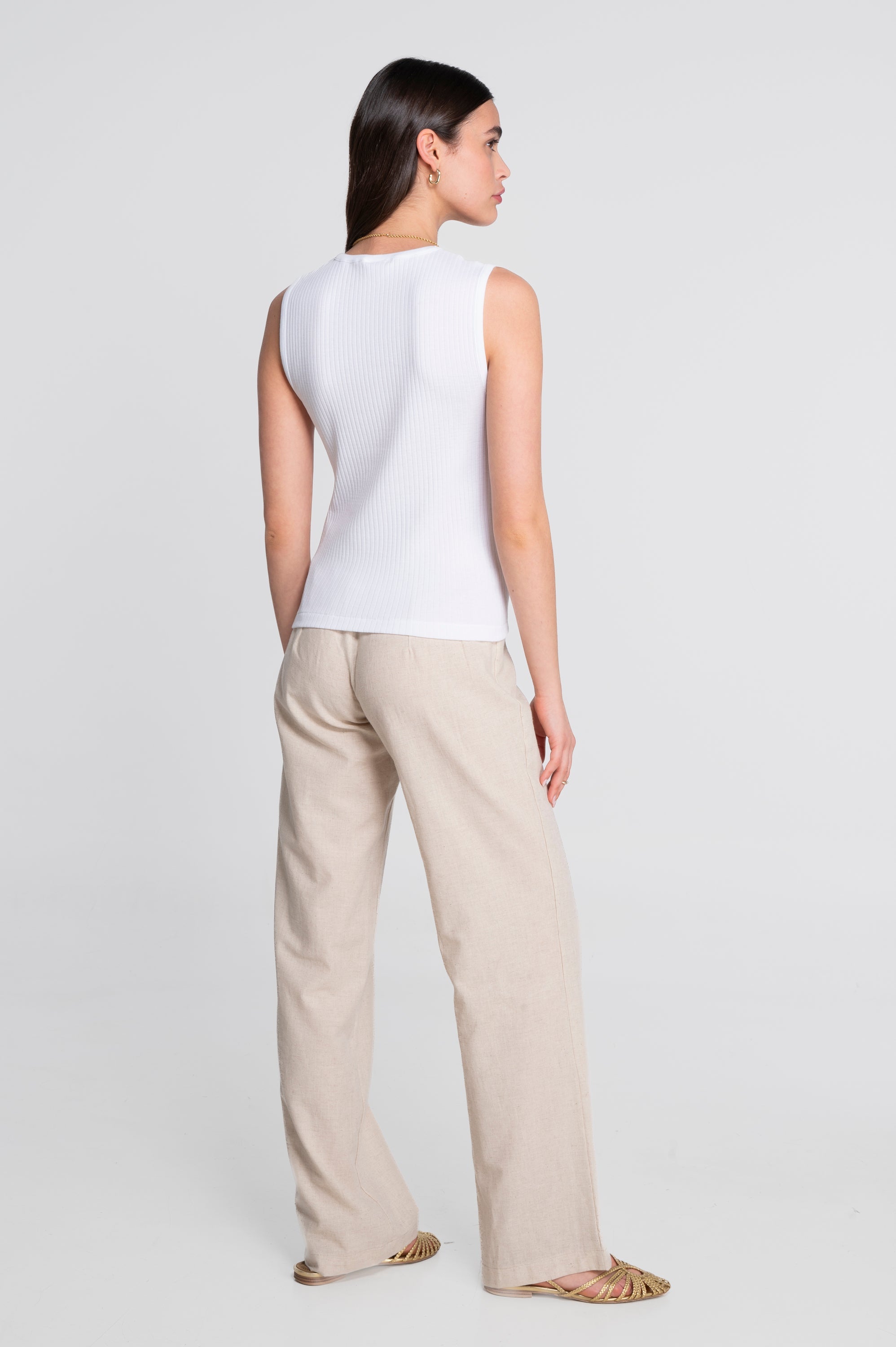 Cotton round neck top 7562