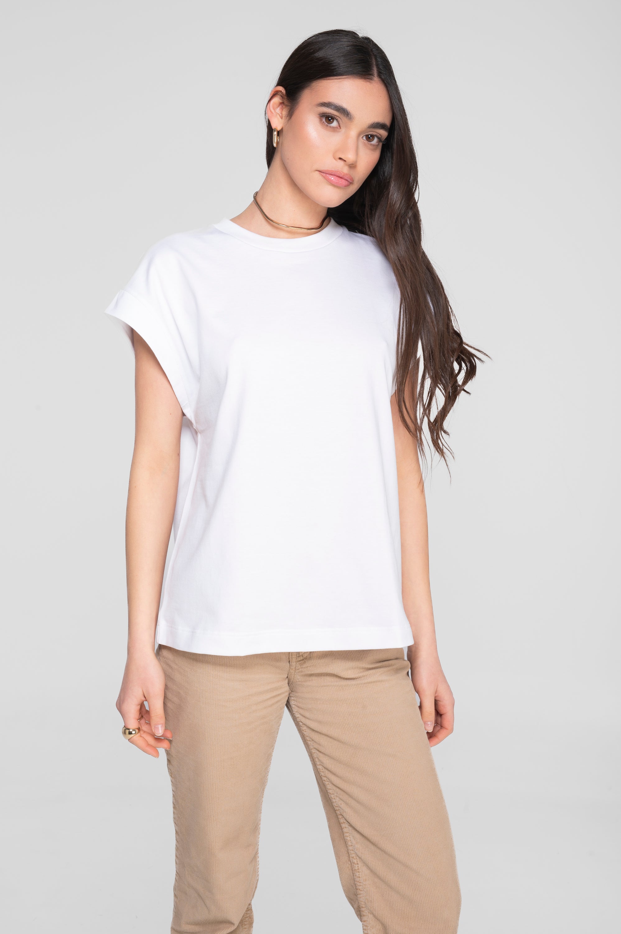 T-shirt with kimono sleeves in heavyweigh jersey cotton 7570