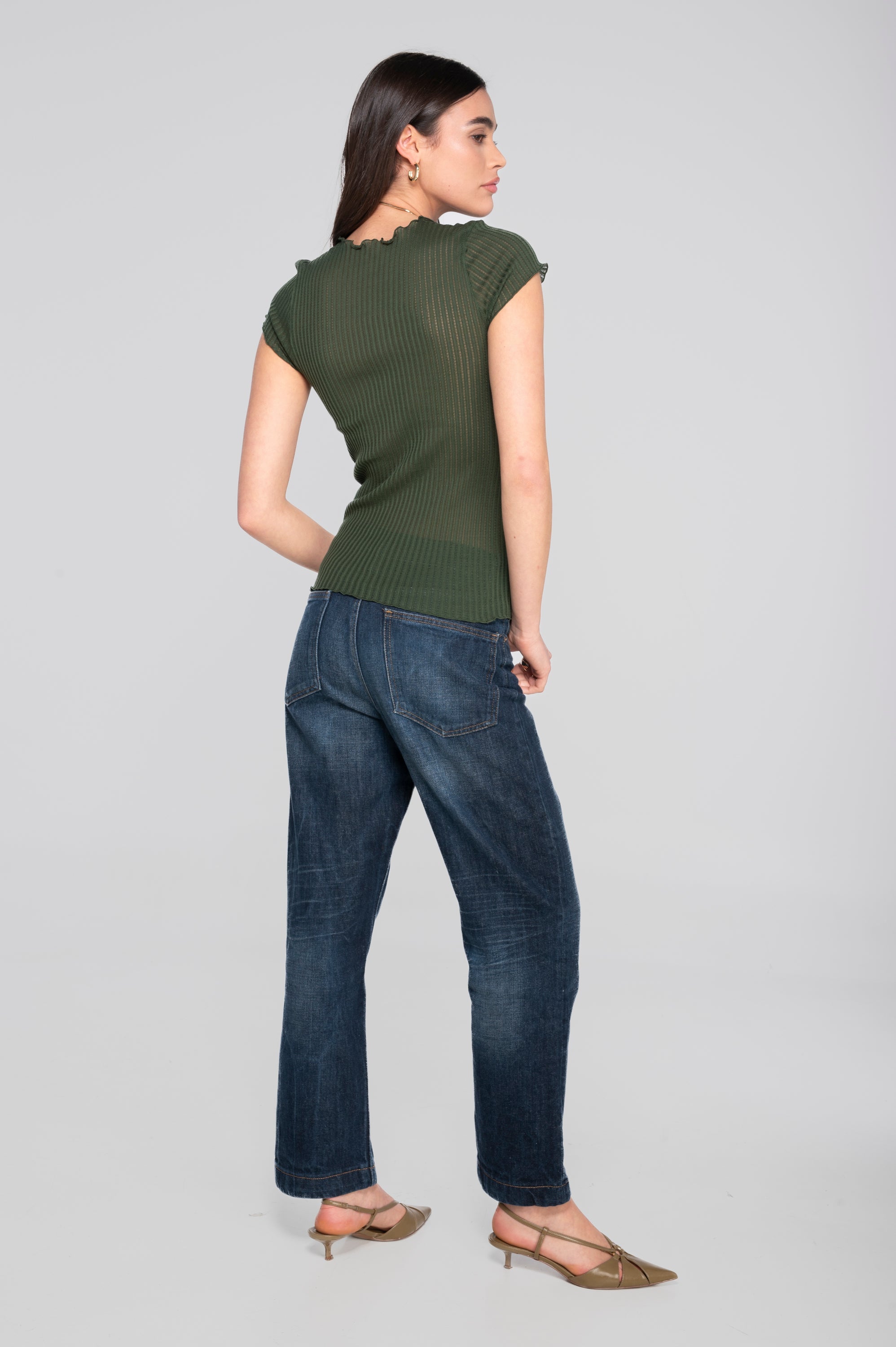 Short sleeves top in ajouré Filoscozia 3117
