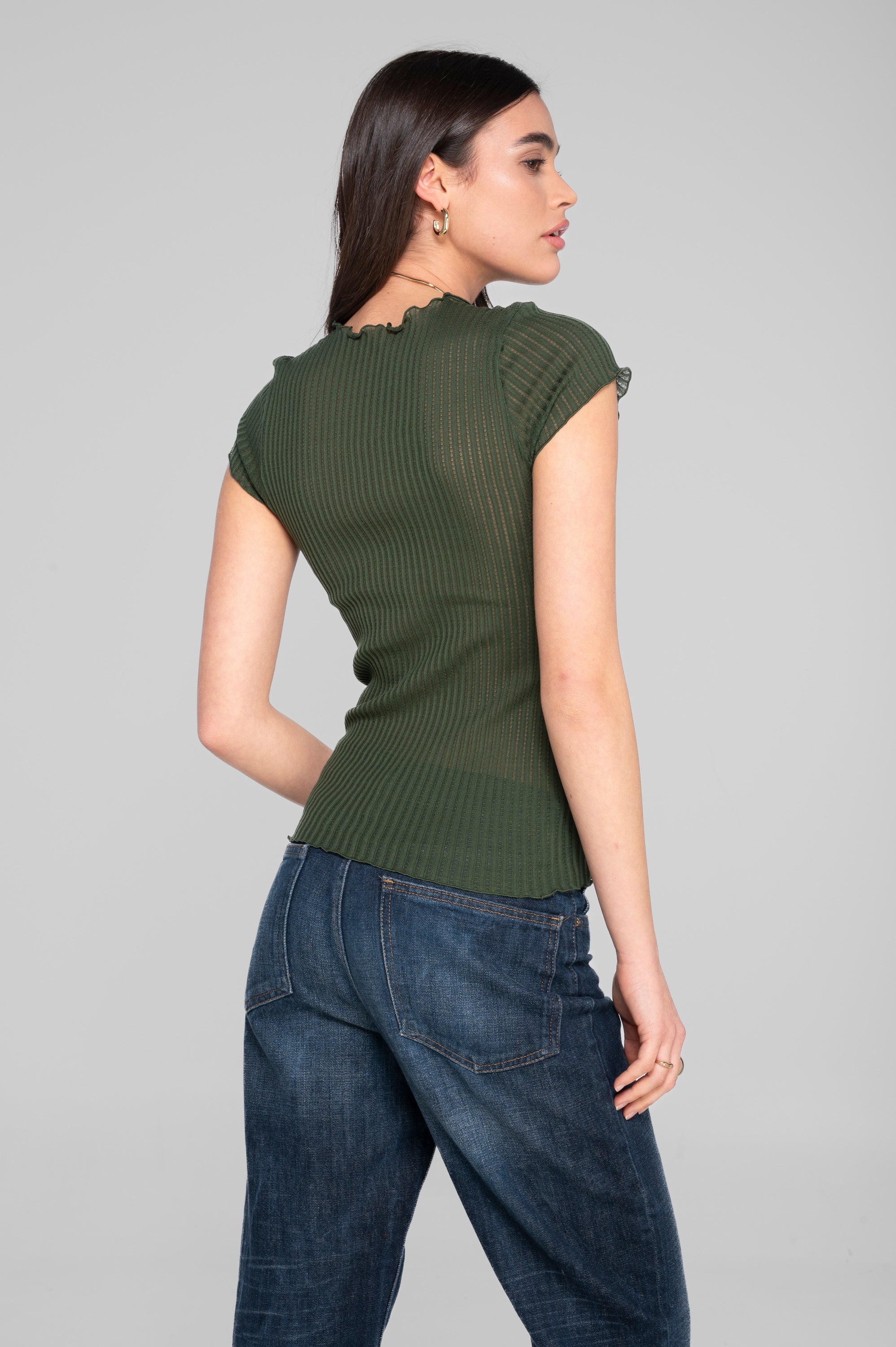Short sleeves top in ajouré Filoscozia 3117