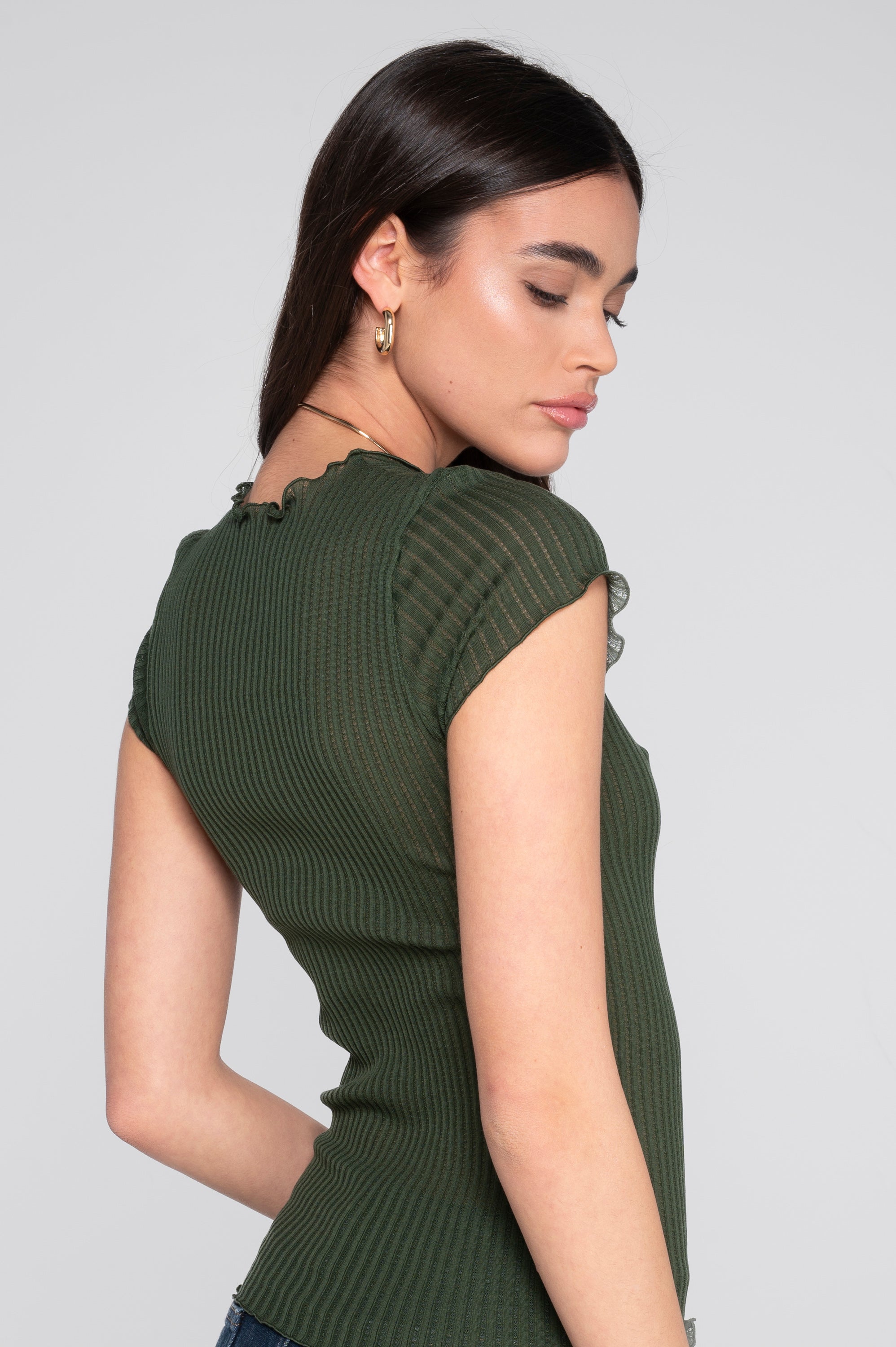 Short sleeves top in ajouré Filoscozia 3117