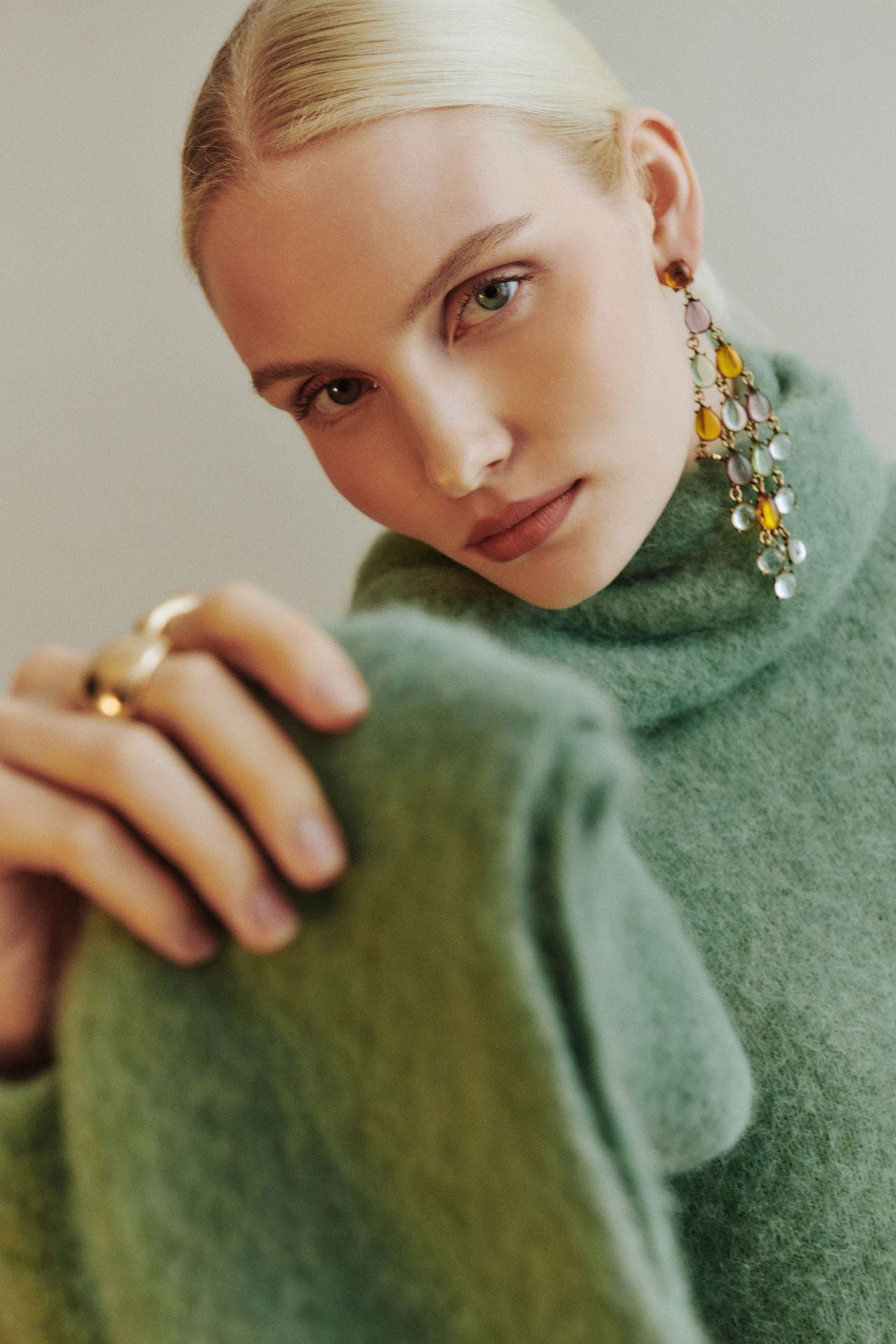 Roundneck pullover in alpaca blend 7667