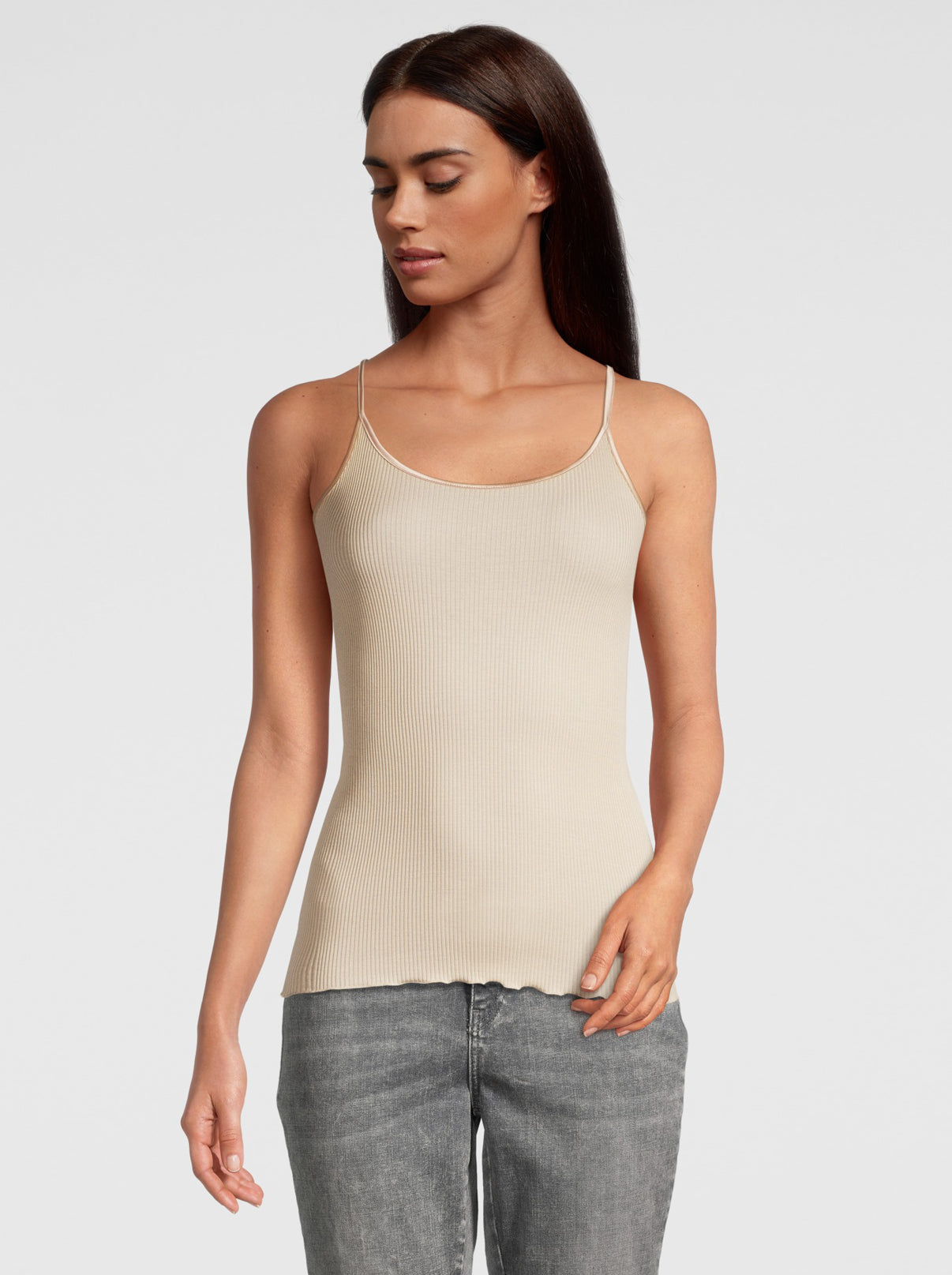 Filoscozia® Spaghetti Top with Satin Edging 3109 - Oscalito