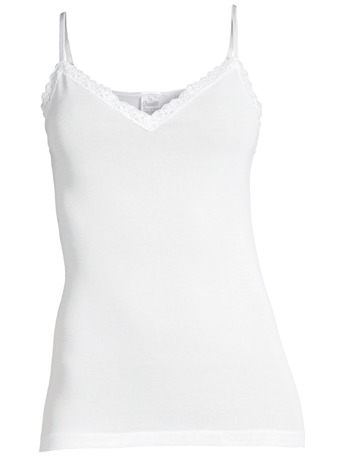 Filoscozia Camisole Top with Leavers lace 312 - Oscalito