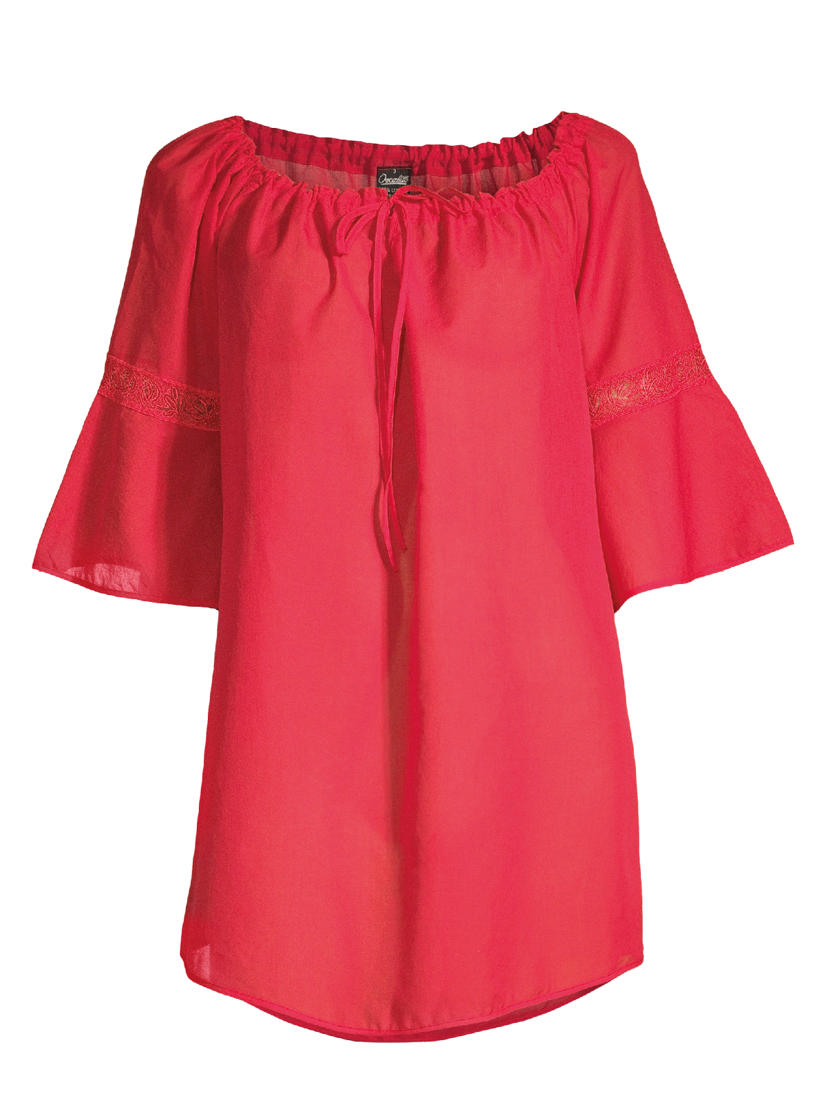 Longsleeves Mini dress in Voile Cotton 6566 - Oscalito