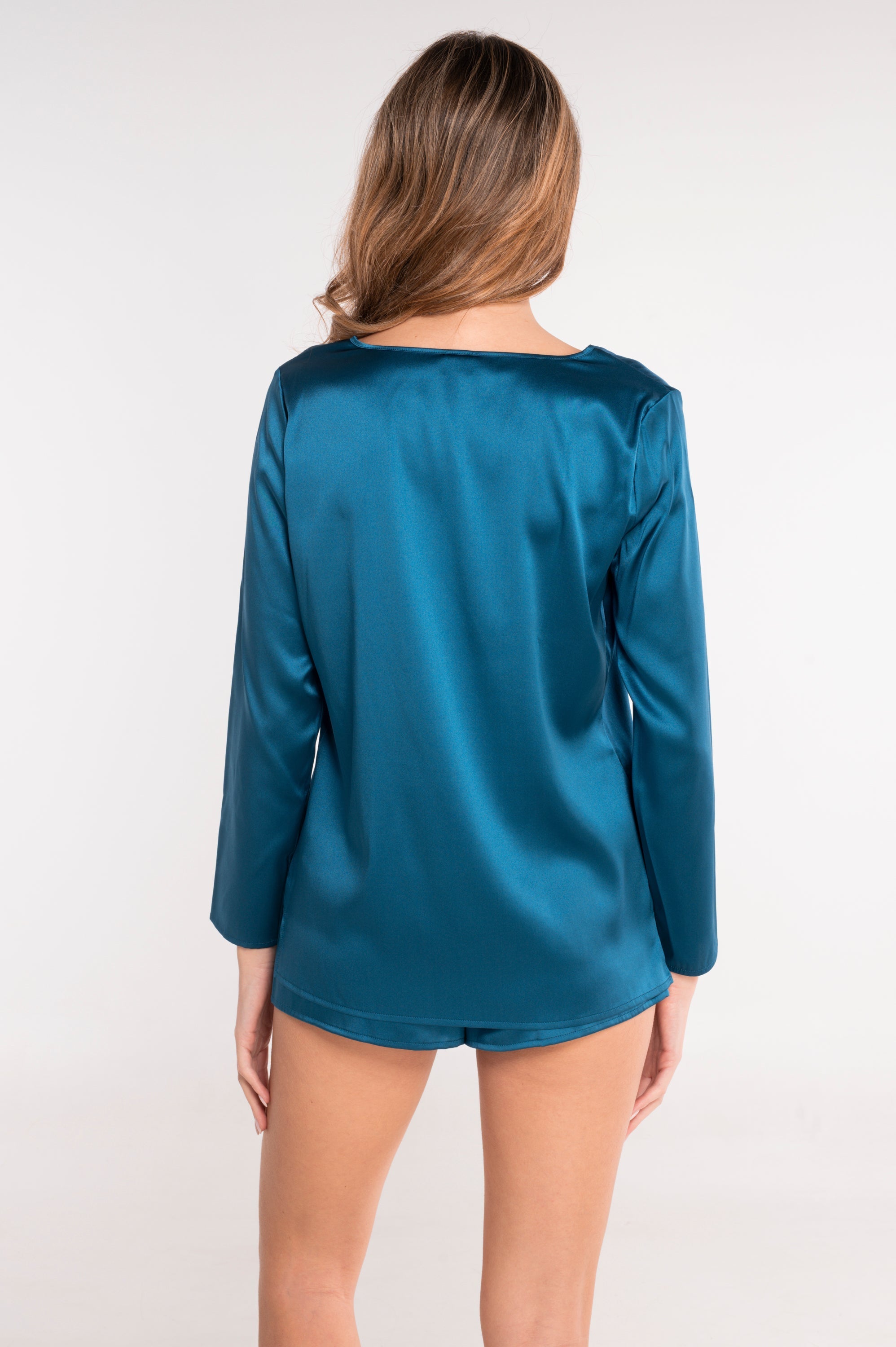 Longsleeves Shirt in Stretch Silk 10309