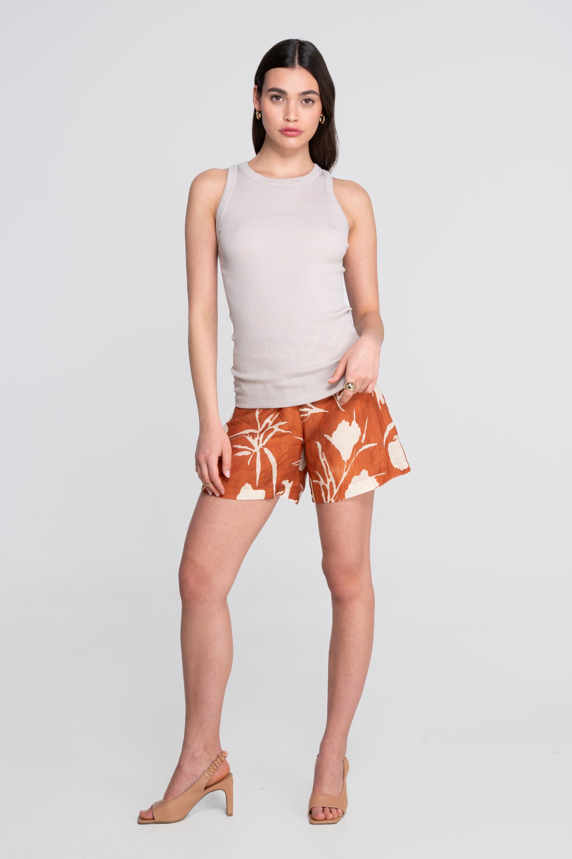 Cotton halterneck top 7165