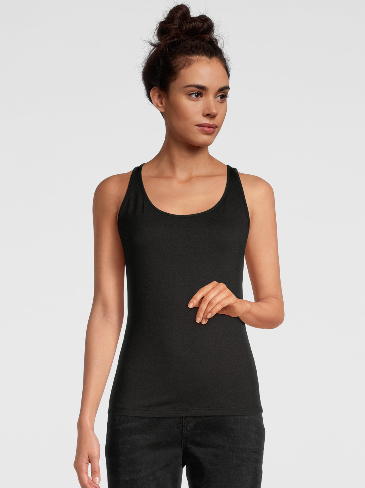 BLACK Tank Top in Micromodal