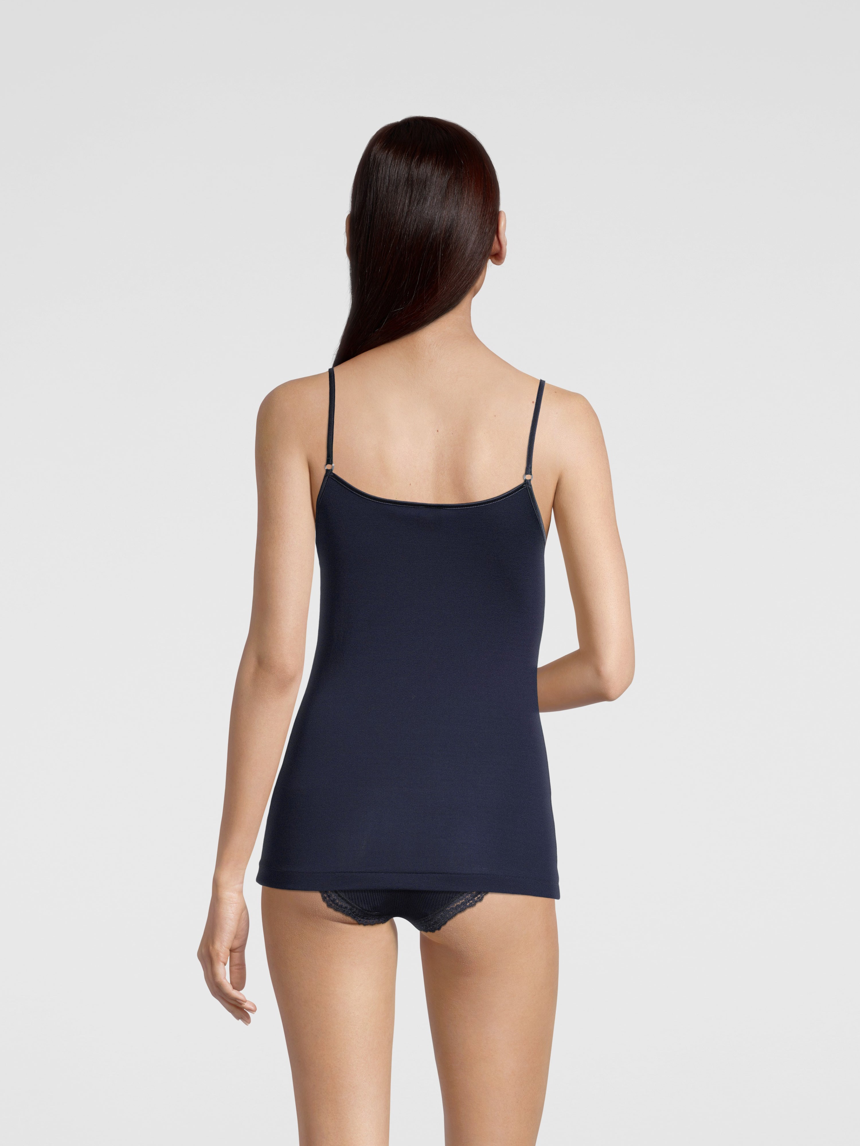 Filoscozia Spaghetti Top with Satin Edging 16124