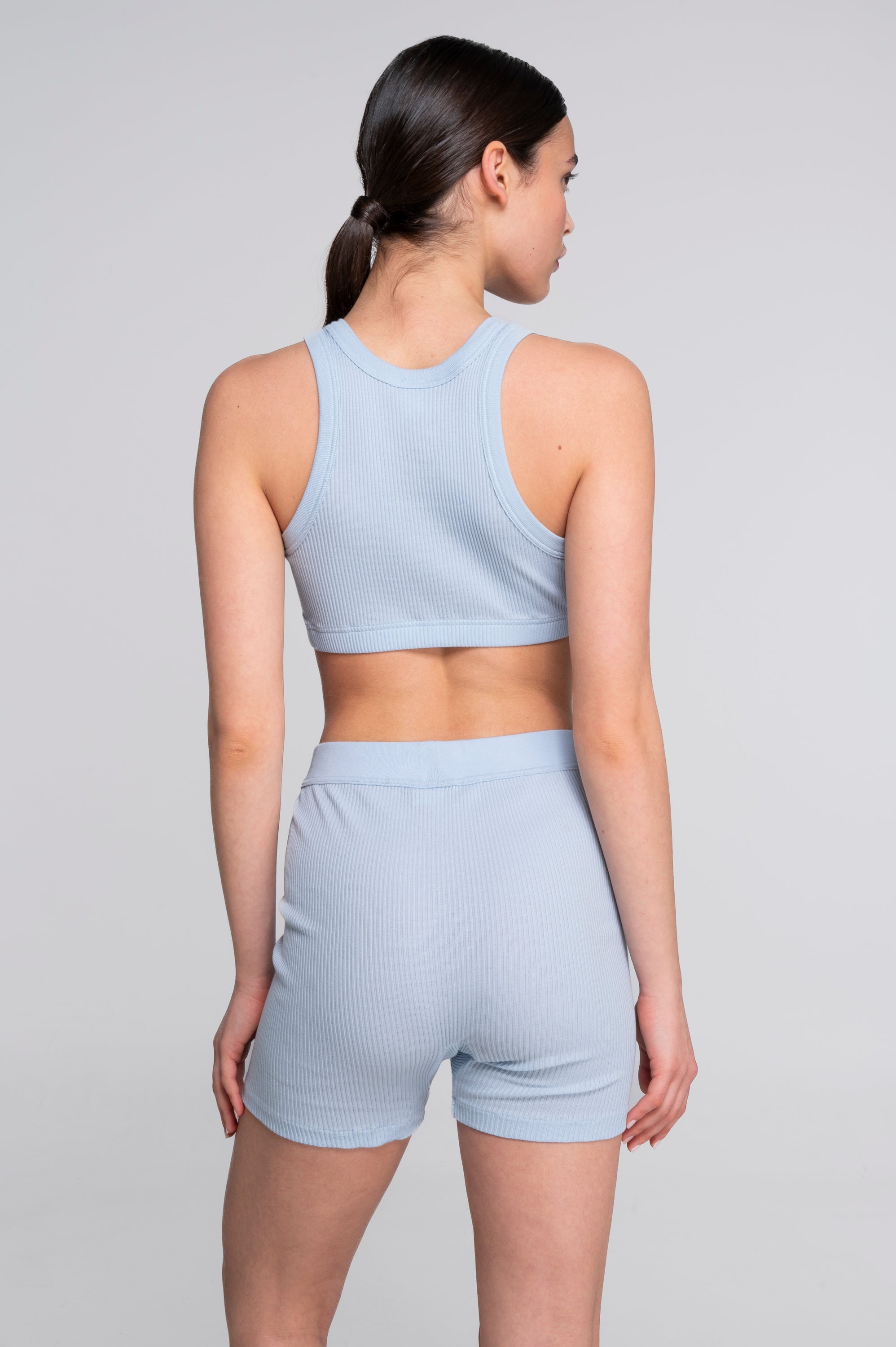 Cotton halterneck crop top 7168