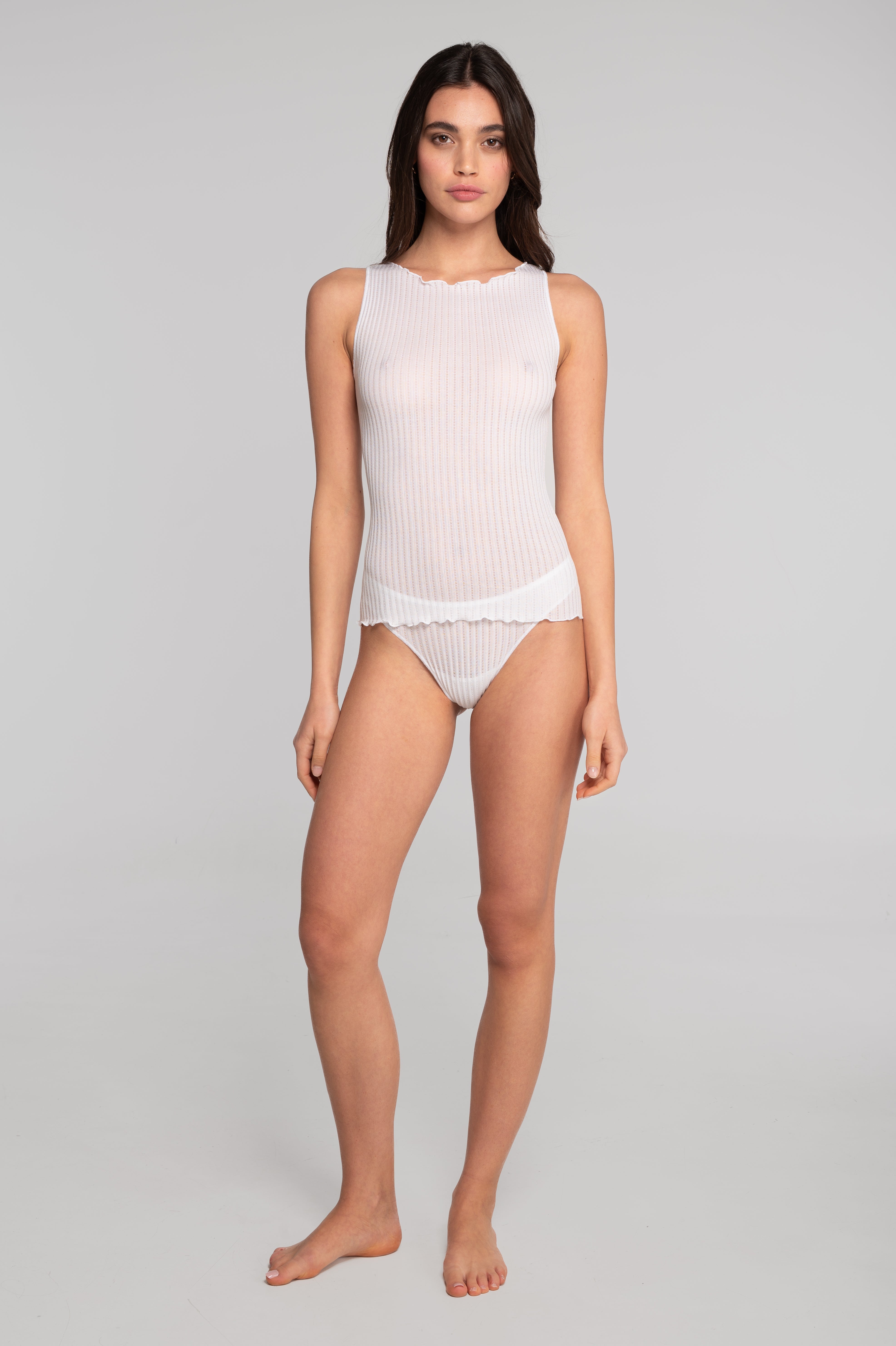 Halter neck top in ajouré Filoscozia 3113