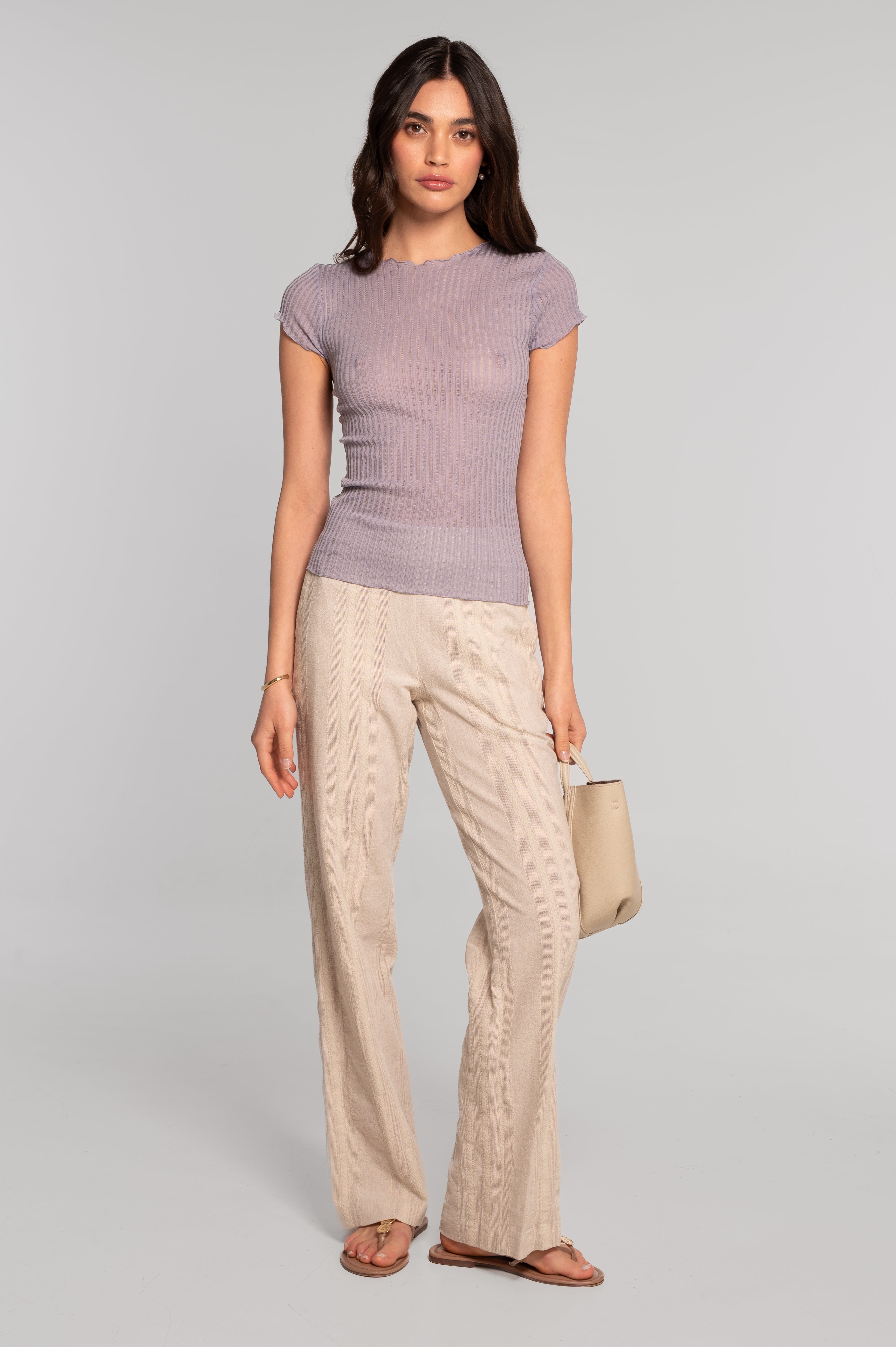 Short sleeves top in ajouré Filoscozia 3117