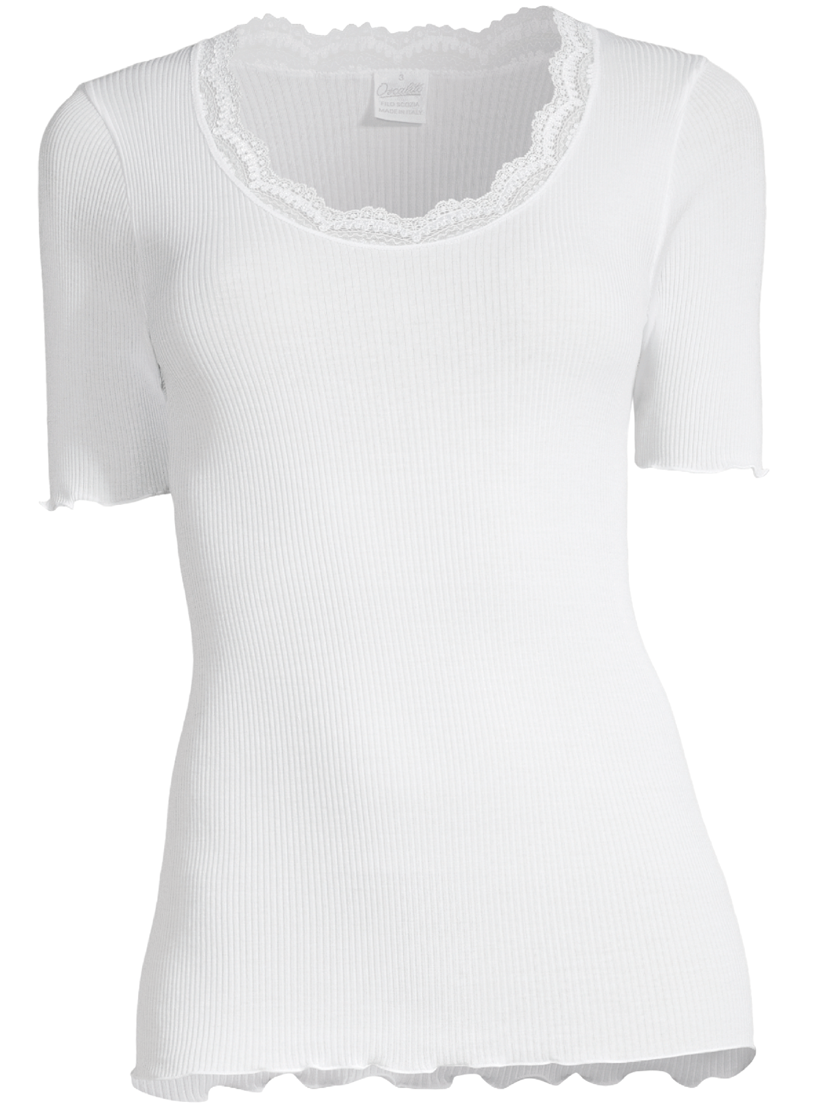 Filoscozia T-shirt with Leavers Lace 3164 - Oscalito