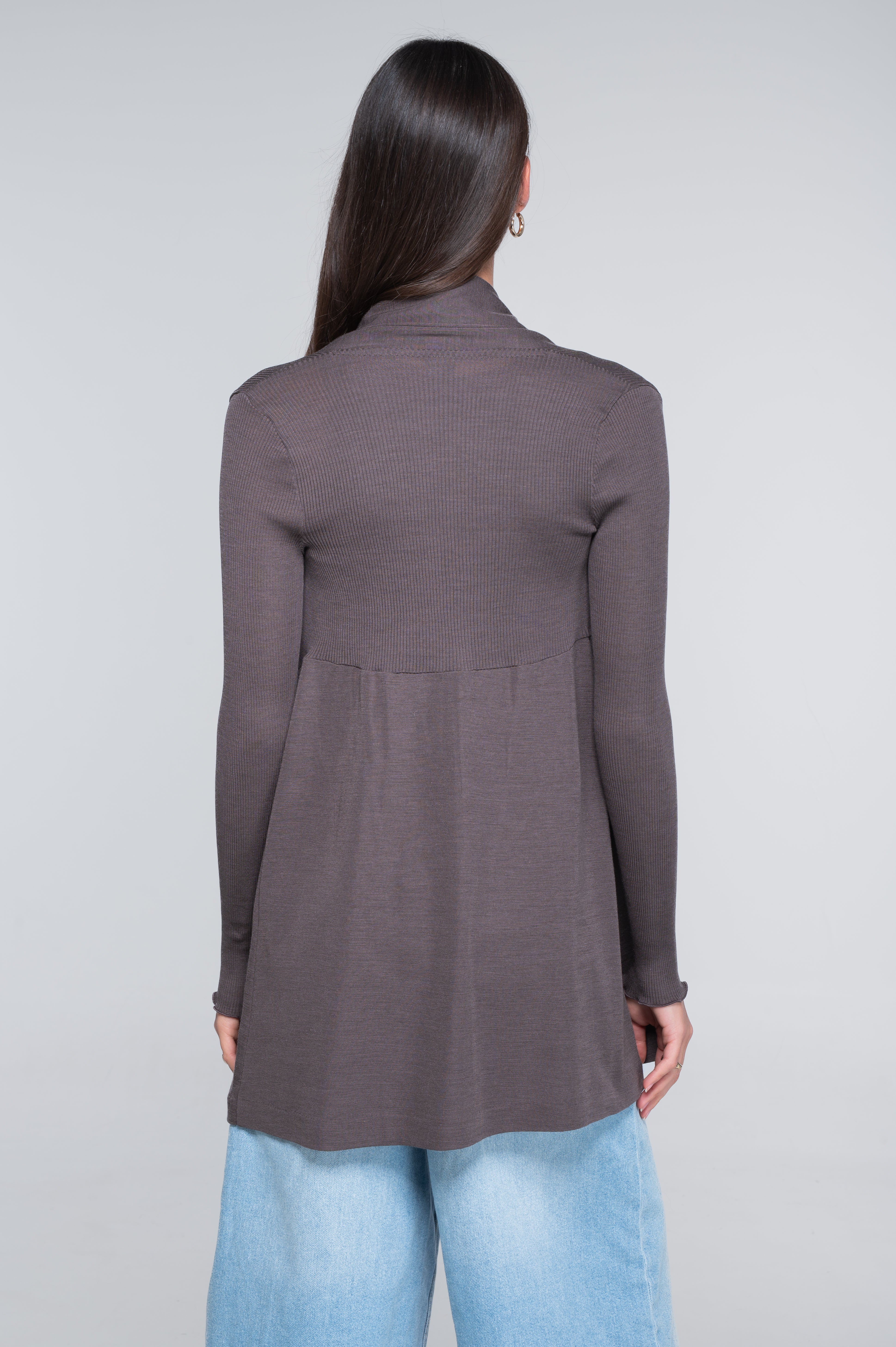 Wool and silk tank top with Leavers lace 3410