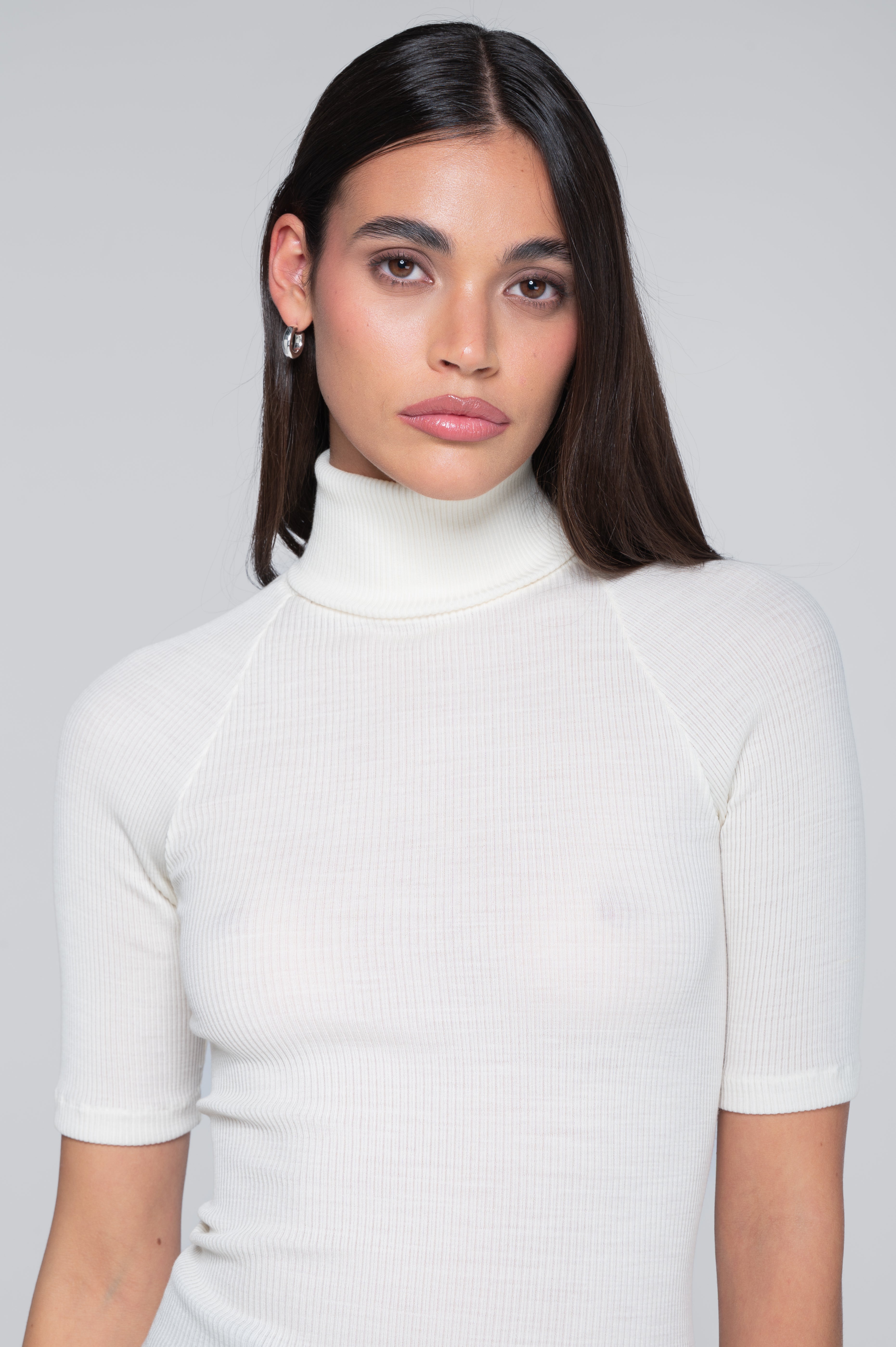 Half sleeve turtleneck Wool & Silk 3445